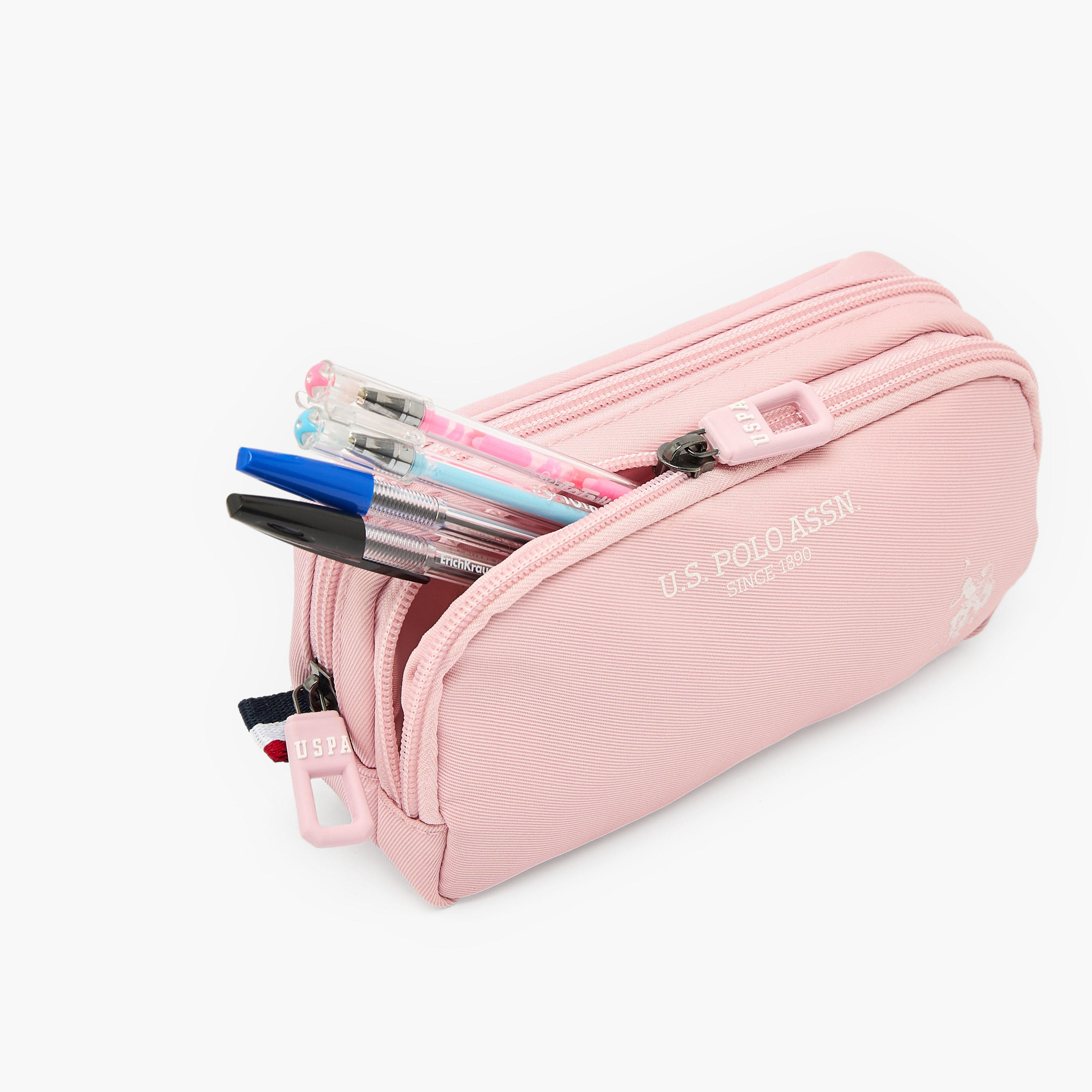 US POLO ASSN. Logon Print Pencil Pouch with 2 Compartments-school-stationery-pencilcases-image-7