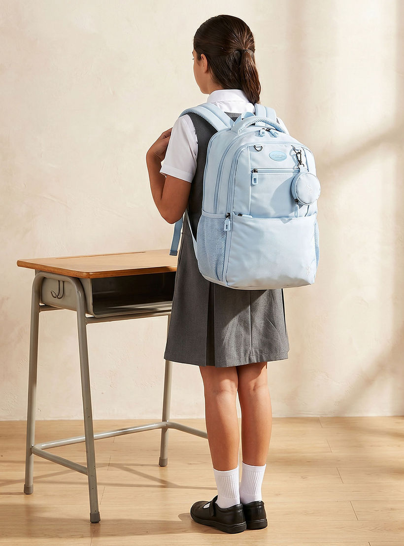 شنطة ظهر سادة بأحزمة كتف مبطنة للبنات من سن 8 -13 سنة من يو إس بولو أسن - 18 بوصة-school-bagsandbackpacks-backpacks-image-3