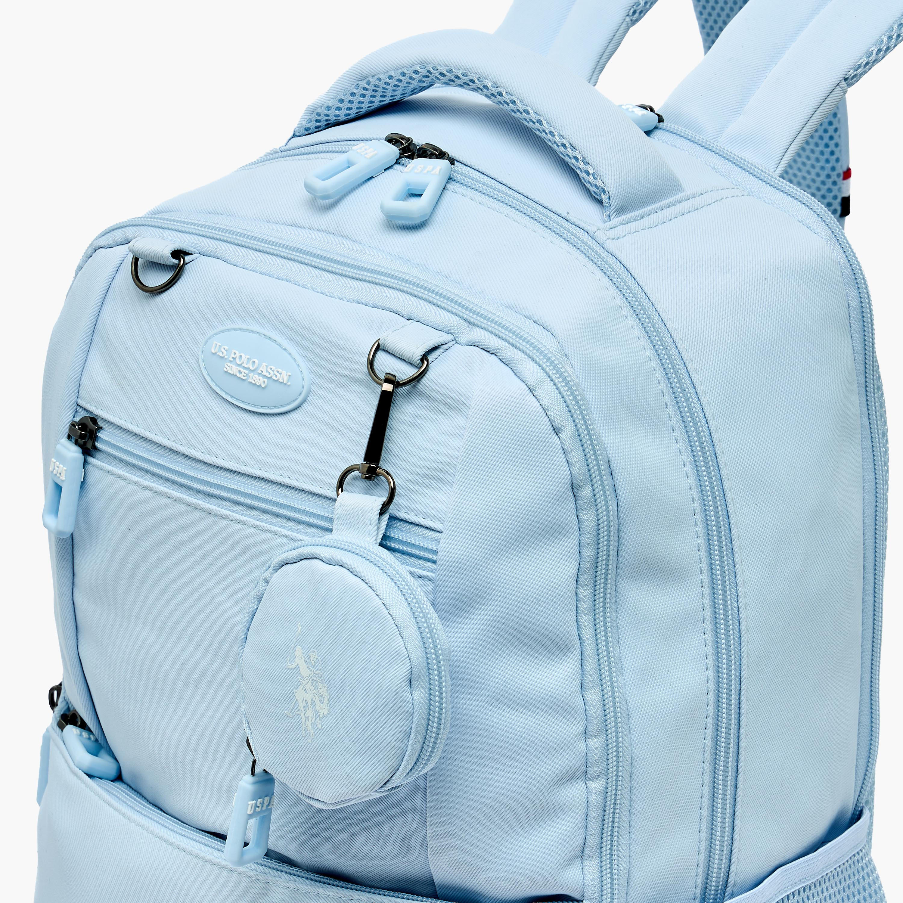 شنطة ظهر سادة بأحزمة كتف مبطنة للبنات من سن 8 -13 سنة من يو إس بولو أسن - 18 بوصة-school-bagsandbackpacks-backpacks-image-4
