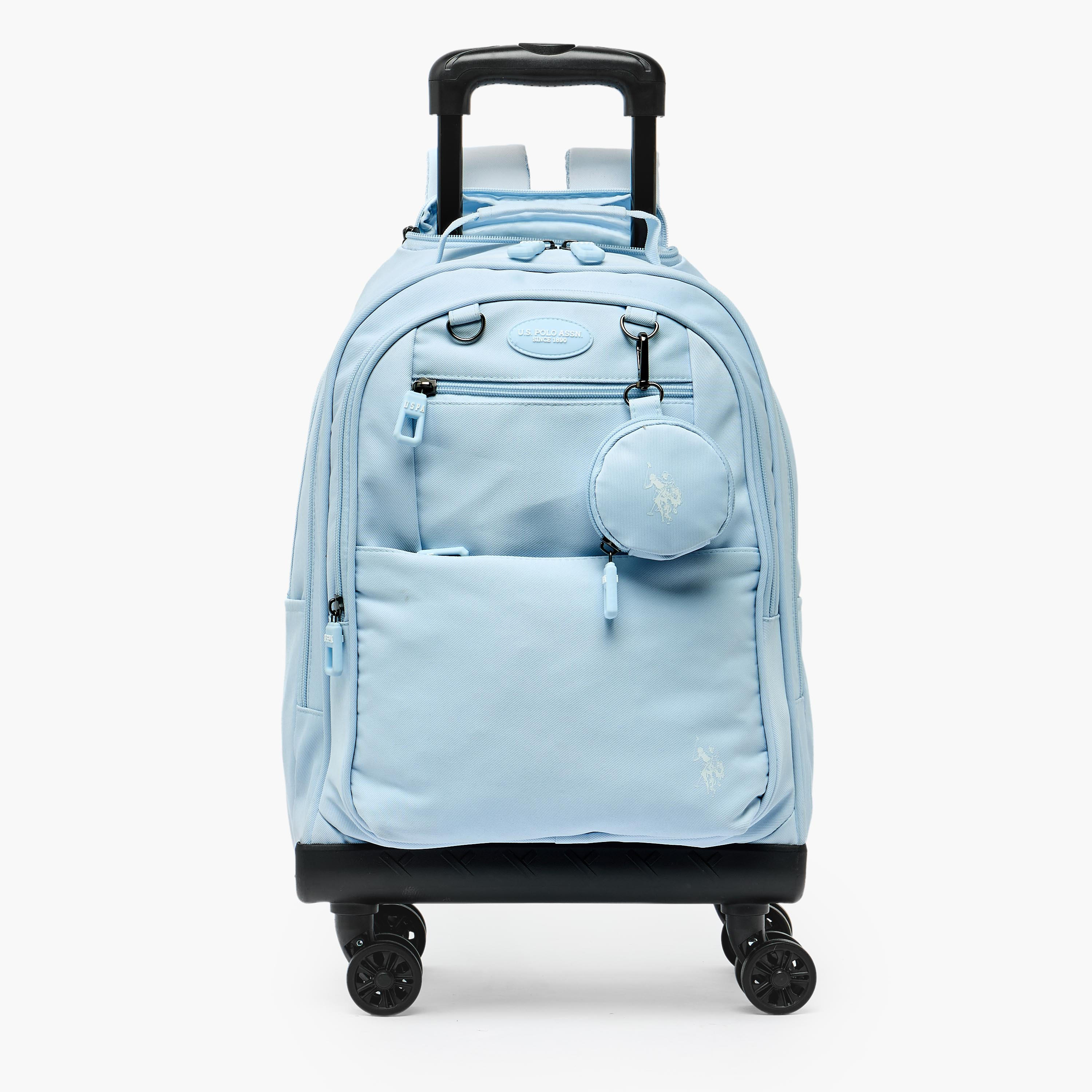 US POLO ASSN. Solid Trolley Bag for Girls 8-13 Years Retractable Handle - 19 inches-school-bagsandbackpacks-trolleybags-image-1