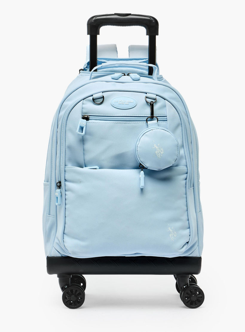 US POLO ASSN. Solid Trolley Bag for Girls 8-13 Years Retractable Handle - 19 inches-school-bagsandbackpacks-trolleybags-image-1