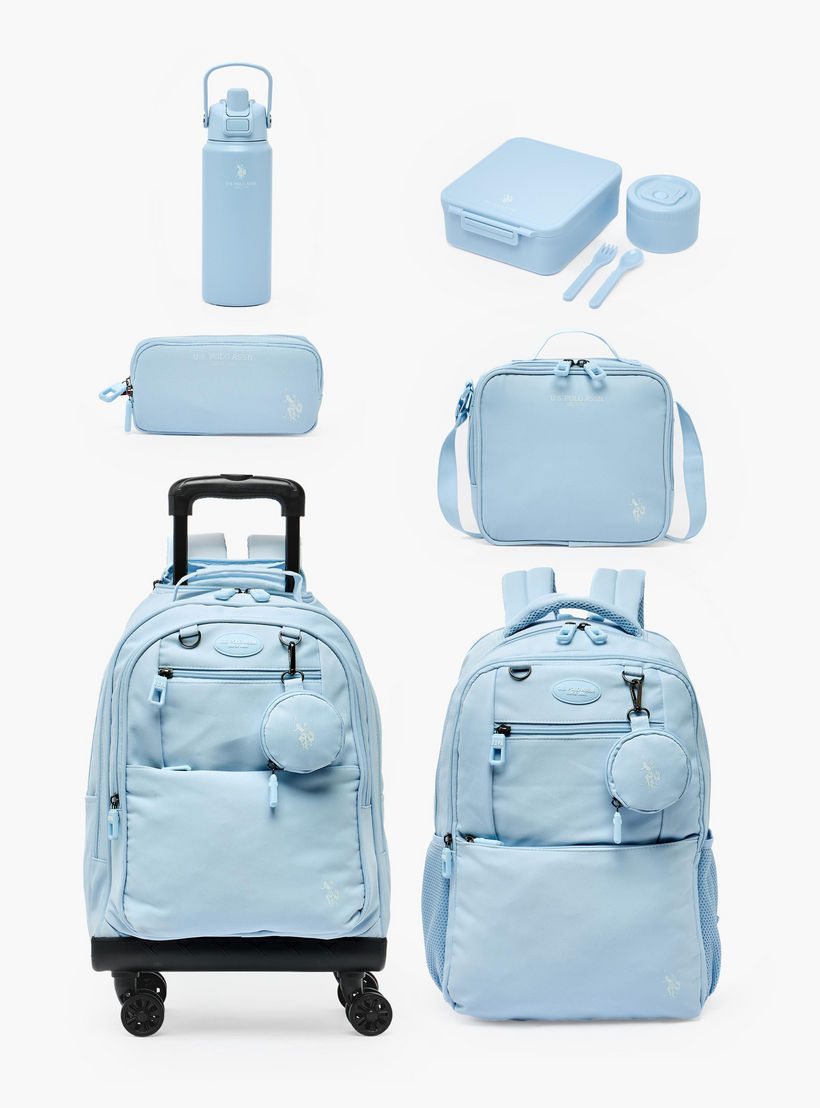 US POLO ASSN. Solid Trolley Bag for Girls 8-13 Years Retractable Handle - 19 inches-school-bagsandbackpacks-trolleybags-image-14