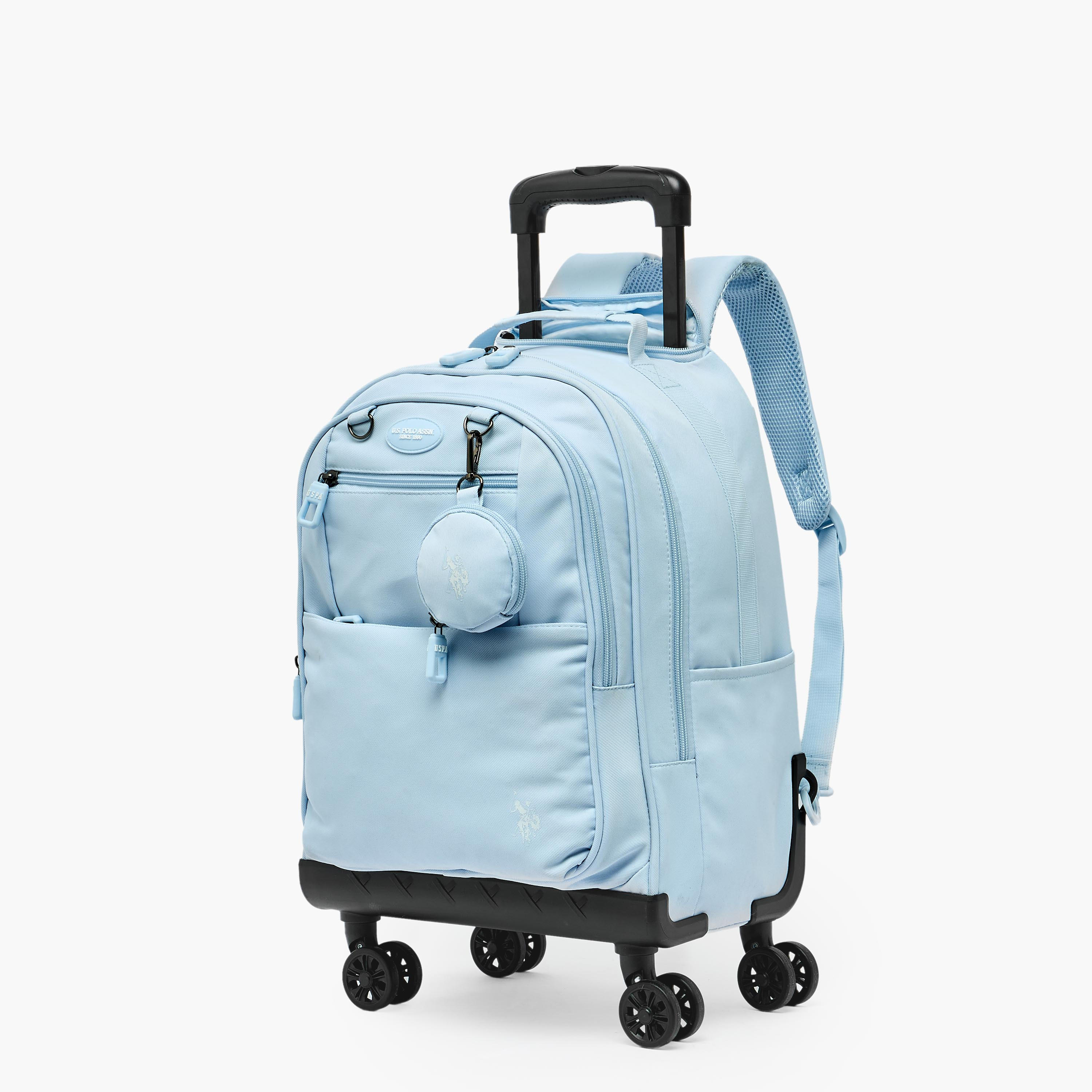 US POLO ASSN. Solid Trolley Bag for Girls 8-13 Years Retractable Handle - 19 inches-school-bagsandbackpacks-trolleybags-image-2