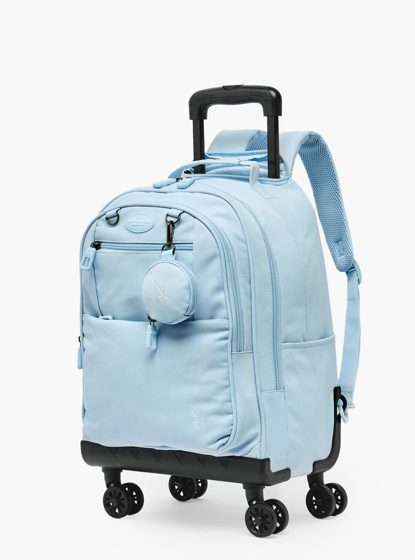 US POLO ASSN. Solid Trolley Bag for Girls 8-13 Years Retractable Handle - 19 inches-school-bagsandbackpacks-trolleybags-image-2