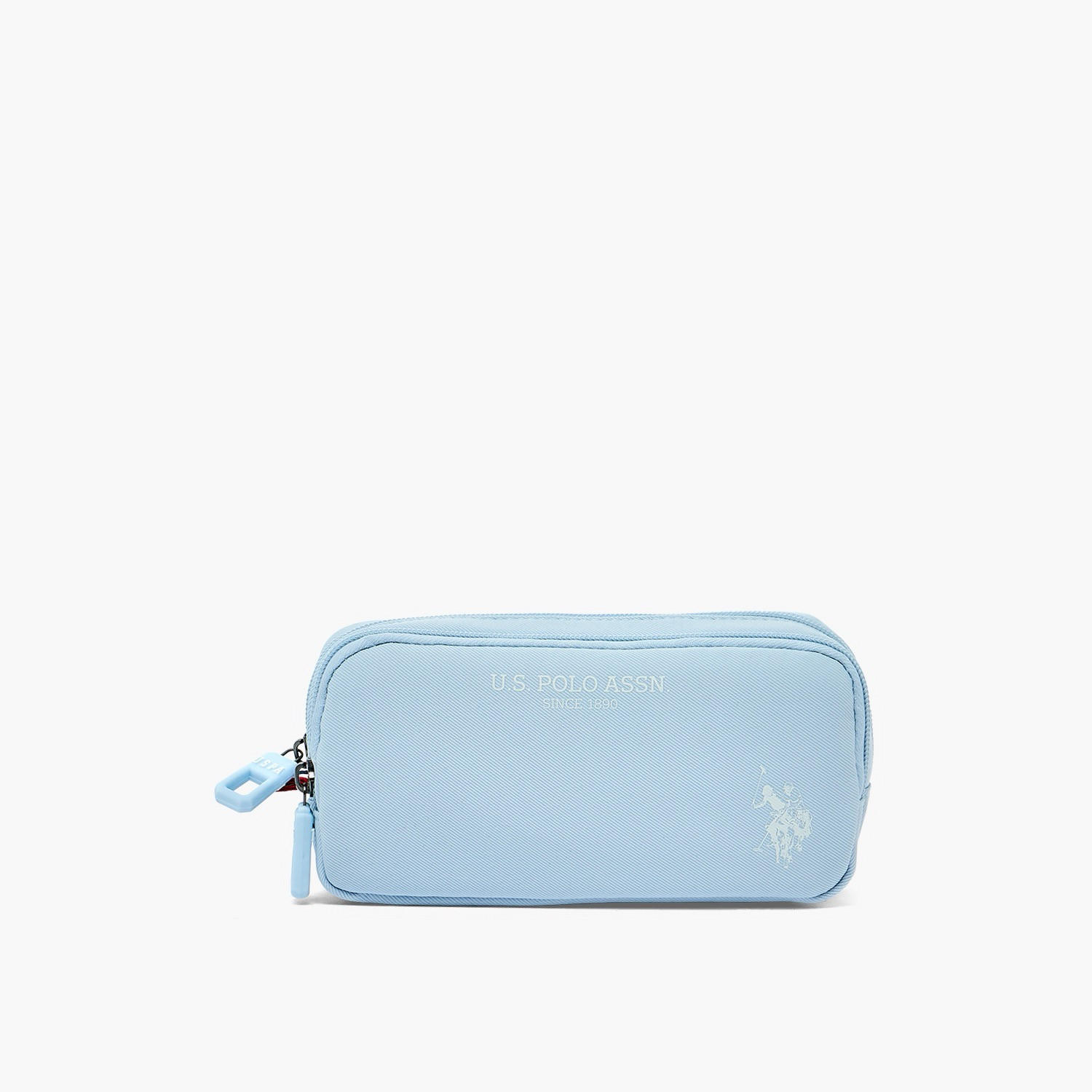 US POLO ASSN. Logo Print Pencil Pouch with 2 Compartments-school-stationery-pencilcases-image-1