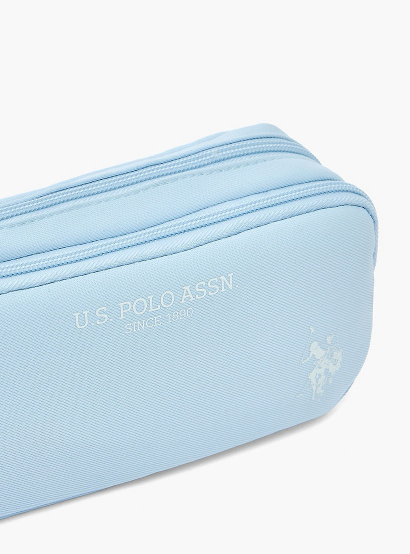 US POLO ASSN. Logo Print Pencil Pouch with 2 Compartments-school-stationery-pencilcases-image-6