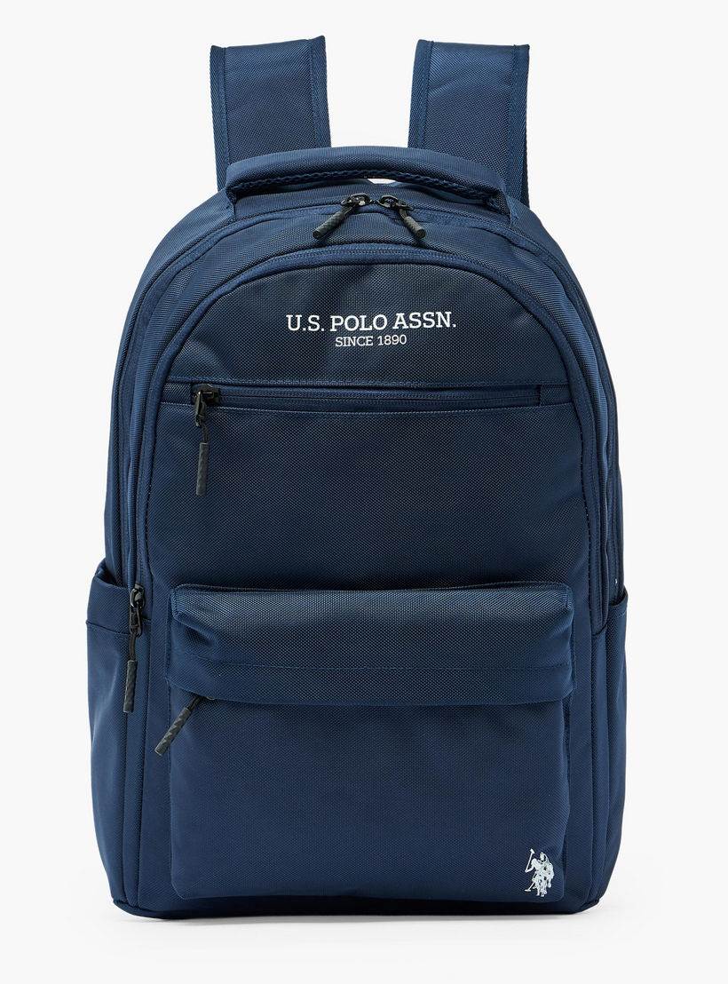 US POLO ASSN. Solid Backpack for Boys 8-13 Years with Adjustable Shoulder Straps - 18 inches-school-bagsandbackpacks-backpacks-image-1