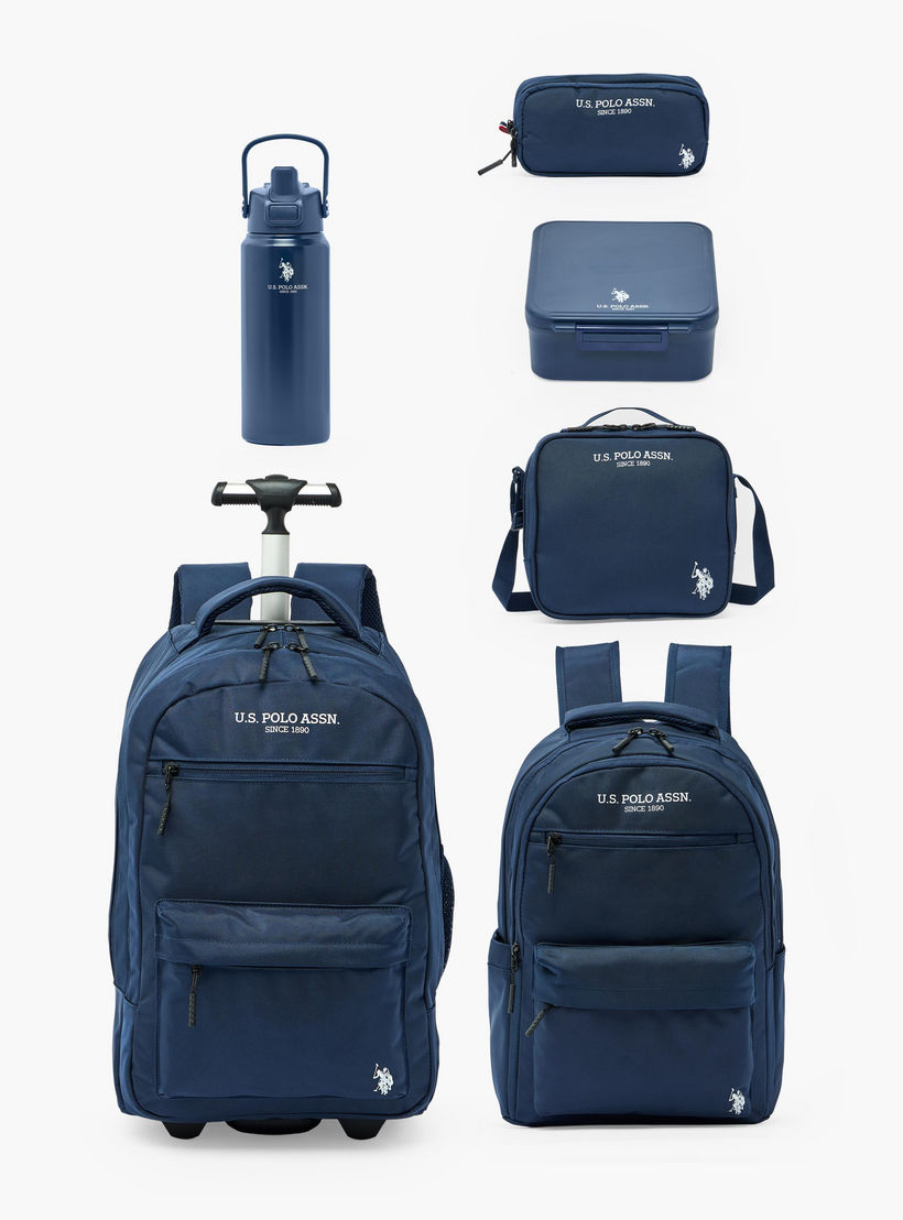 US POLO ASSN. Solid Trolley Backpack for Boys 8-13 Years with Retractable Handle - 19 inches-school-bagsandbackpacks-trolleybags-image-14
