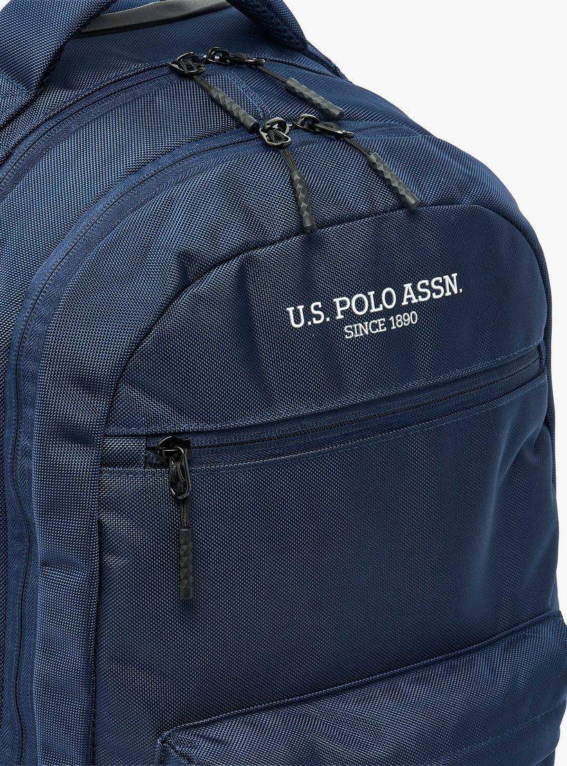 US POLO ASSN. Solid Trolley Backpack for Boys 8-13 Years with Retractable Handle - 19 inches-school-bagsandbackpacks-trolleybags-image-4
