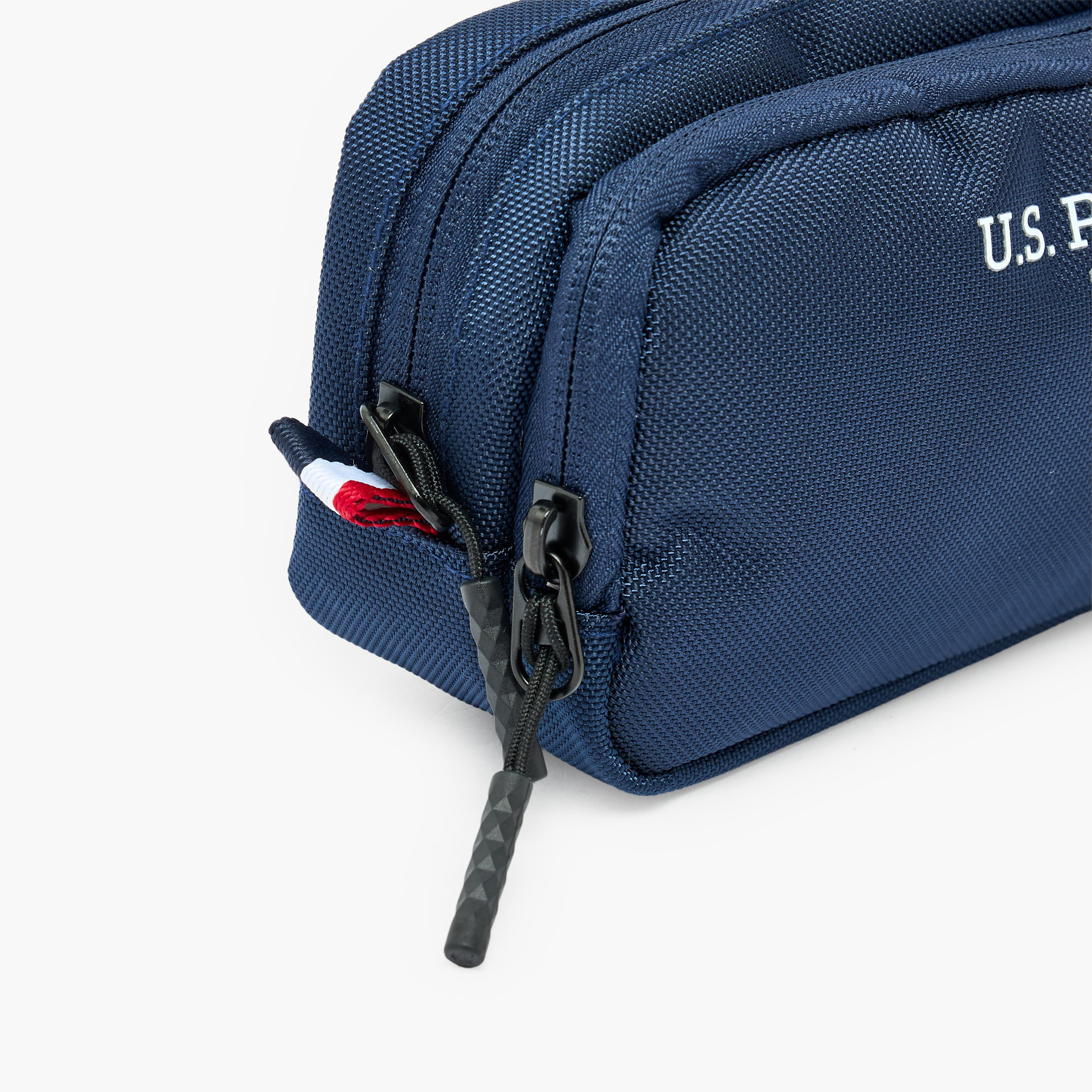 US POLO ASSN. Logo Print Pencil Pouch with 2 Compartments-school-stationery-pencilcases-image-5