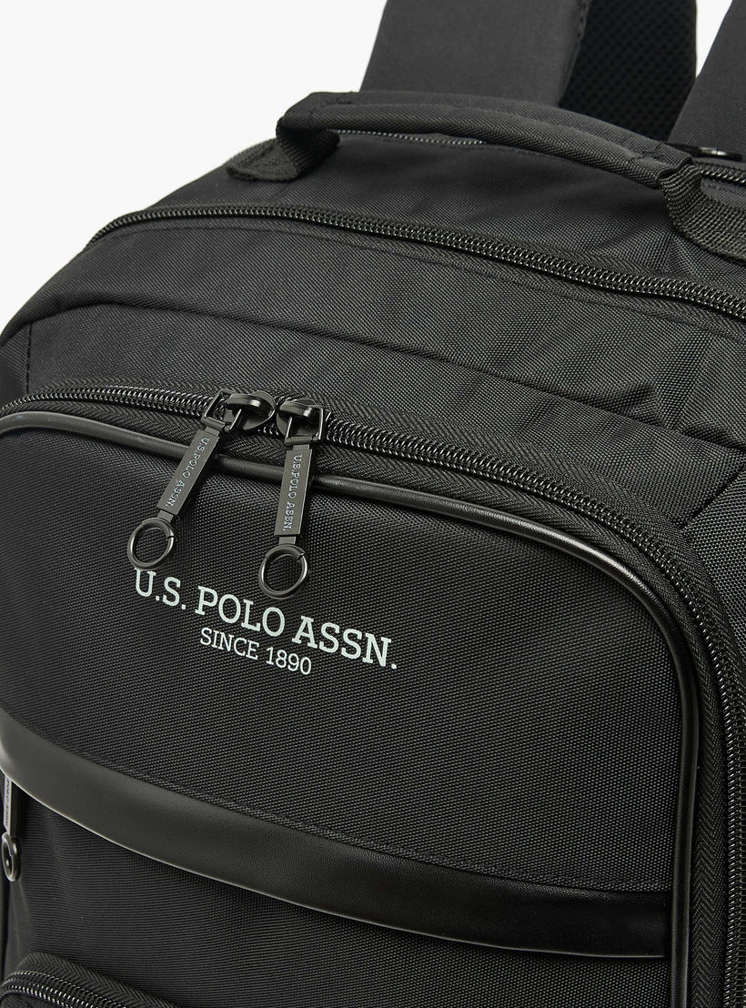 US POLO ASSN. Logo Print Backpack for Boys 8-13 Years with Adjustable Shoulder Straps - 18 inches-school-bagsandbackpacks-backpacks-image-5