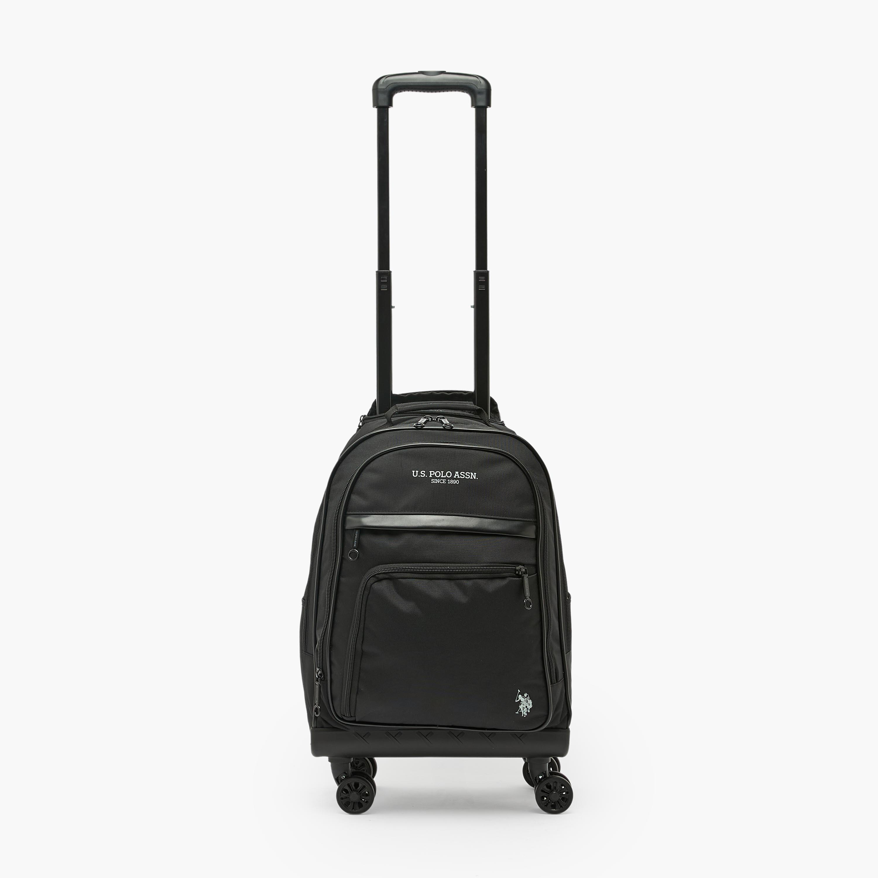 US POLO ASSN. Solid Trolley Backpack for Boys 8-13 Years with Retractable Handle - 18 inches-school-bagsandbackpacks-trolleybags-image-4