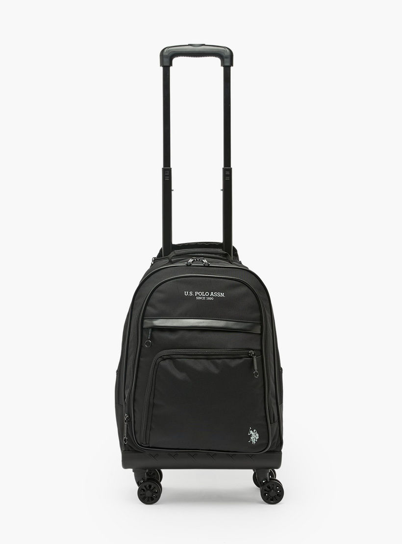 US POLO ASSN. Solid Trolley Backpack for Boys 8-13 Years with Retractable Handle - 18 inches-school-bagsandbackpacks-trolleybags-image-4