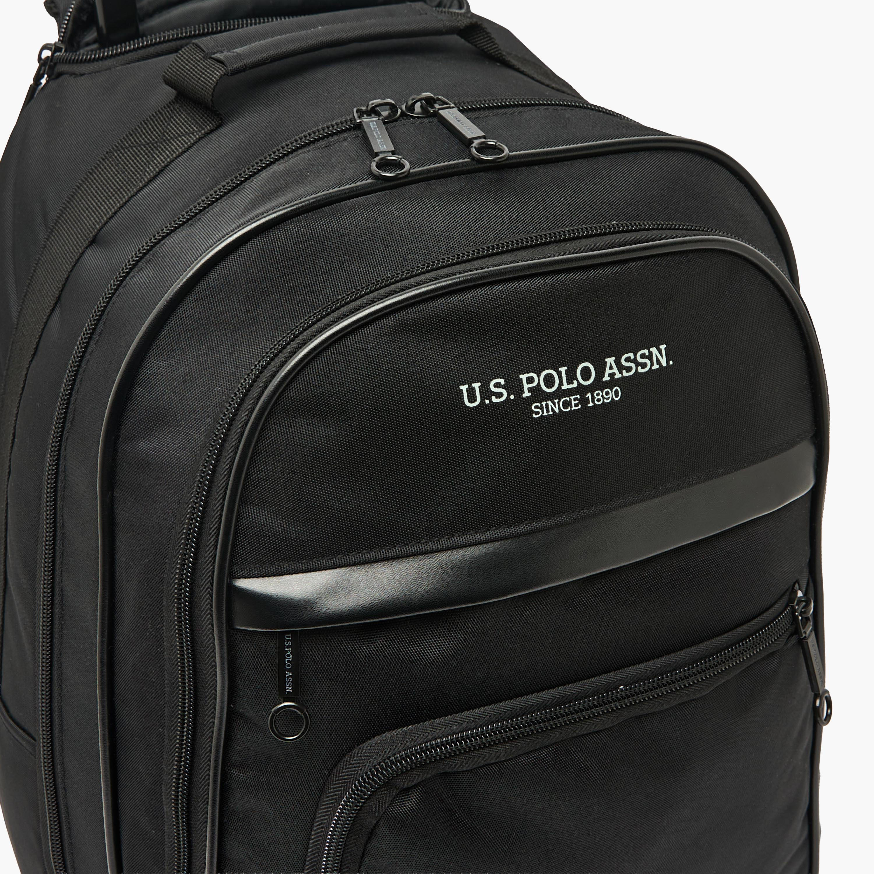 US POLO ASSN. Solid Trolley Backpack for Boys 8-13 Years with Retractable Handle - 18 inches-school-bagsandbackpacks-trolleybags-image-5