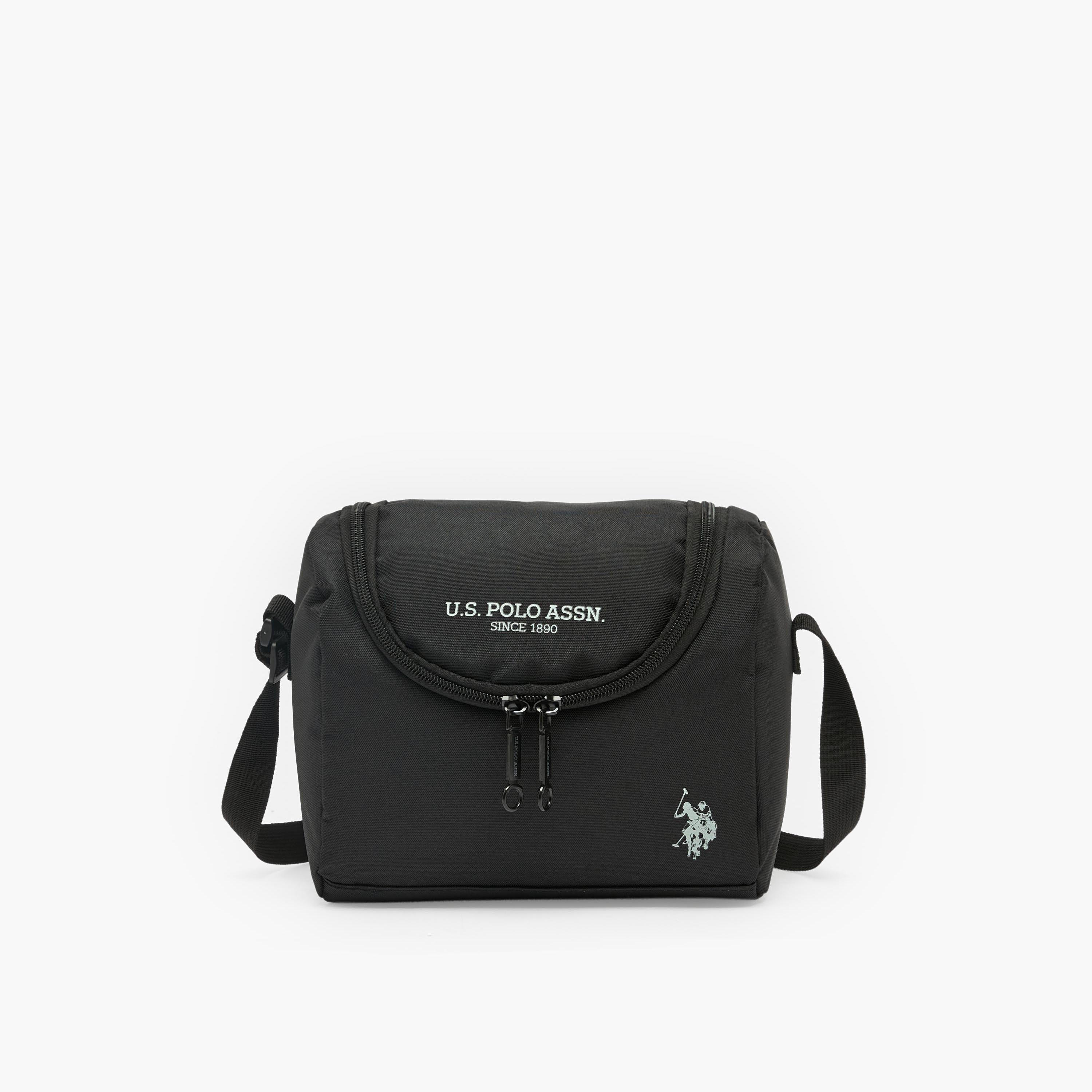 US POLO ASSN. Logo Print Lunch Bag for Boys 8-13 Years with Adjustable Strap-school-lunchessentials-lunchbags-image-1