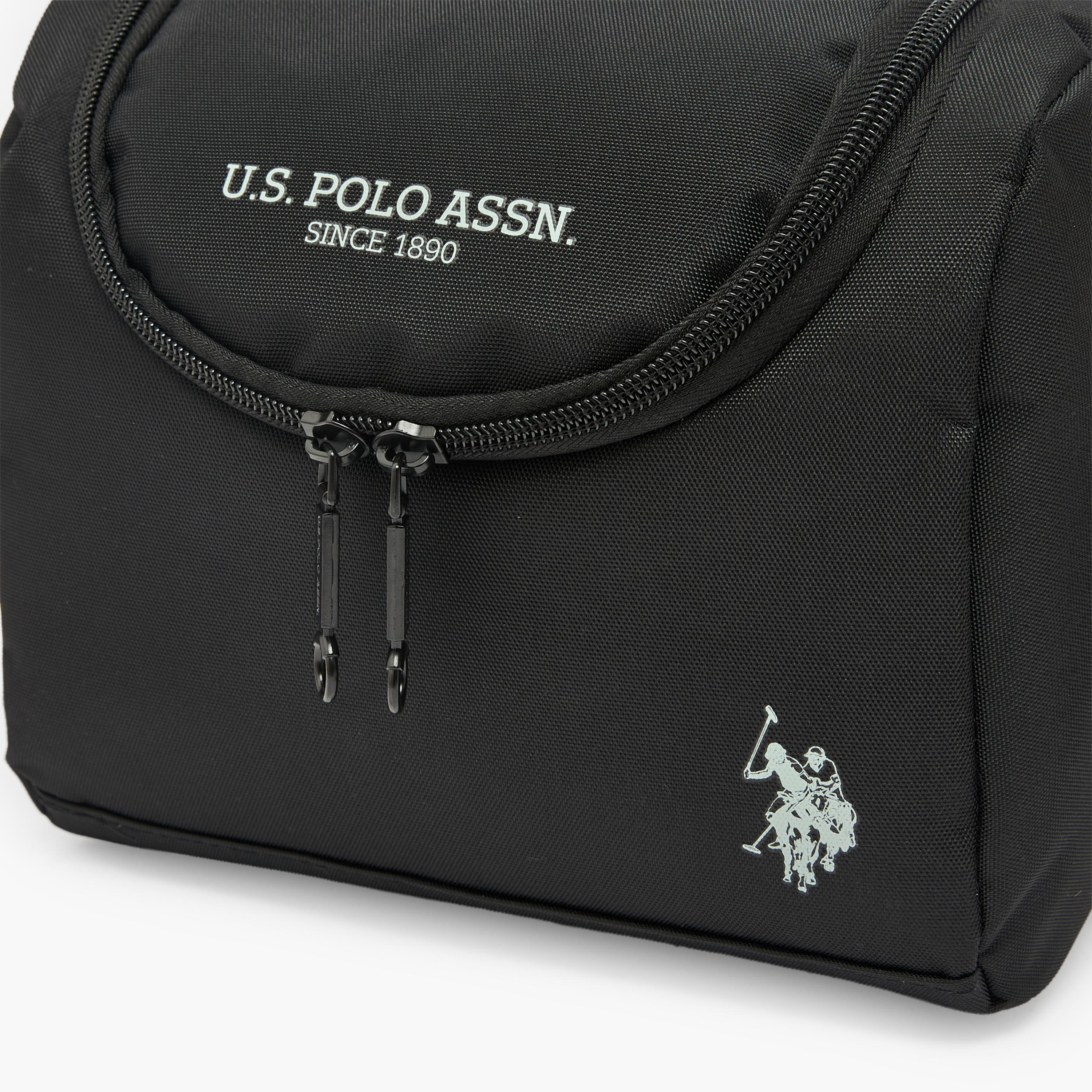 US POLO ASSN. Logo Print Lunch Bag for Boys 8-13 Years with Adjustable Strap-school-lunchessentials-lunchbags-image-3