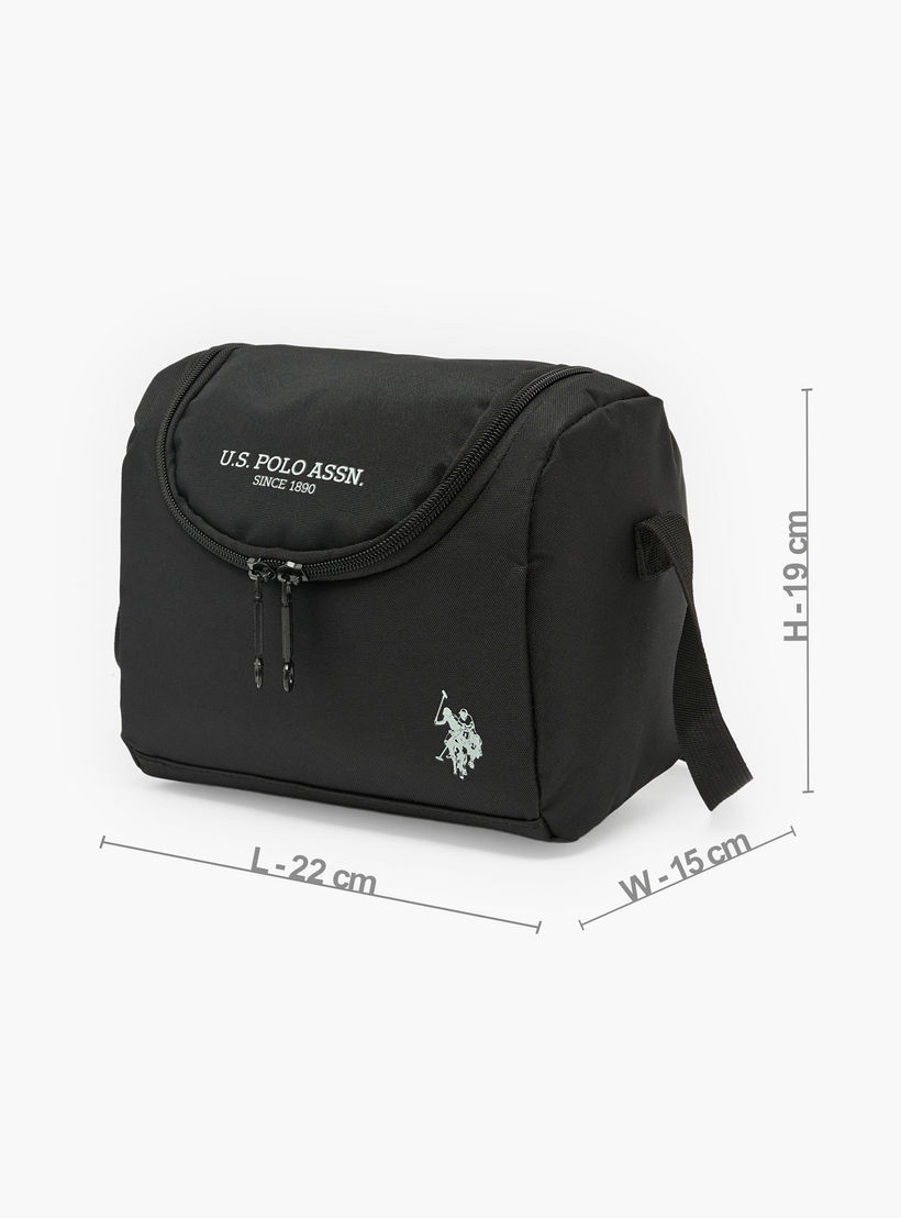 US POLO ASSN. Logo Print Lunch Bag for Boys 8-13 Years with Adjustable Strap-school-lunchessentials-lunchbags-image-6