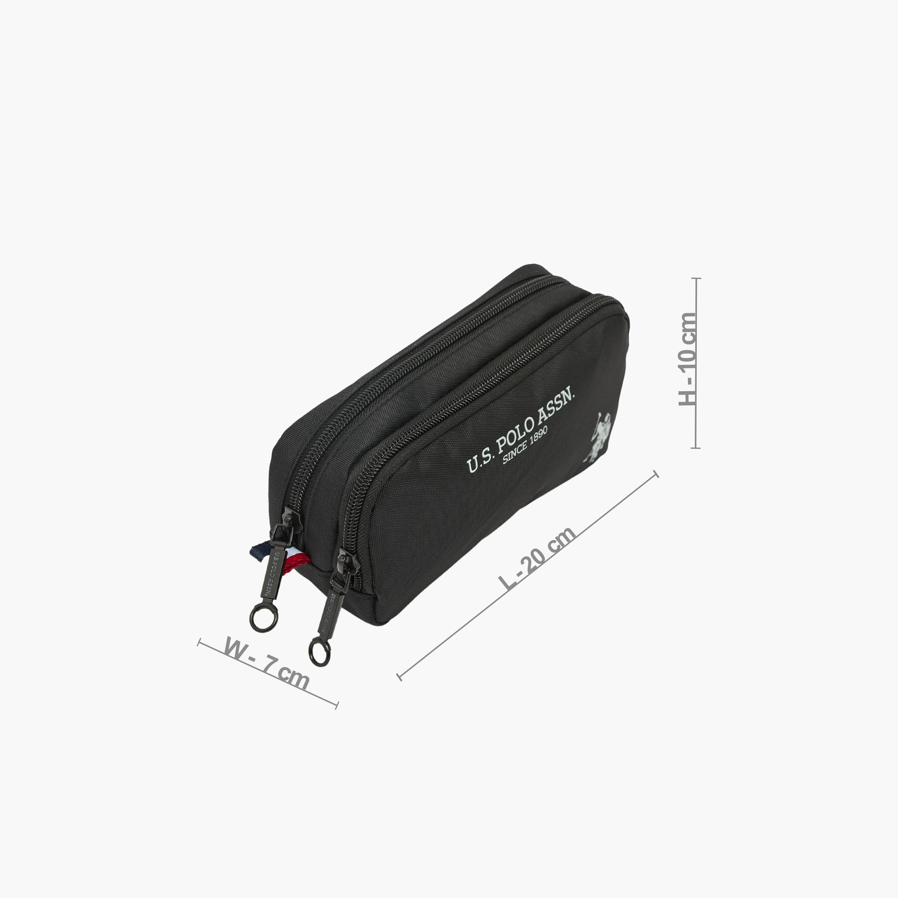 US POLO ASSN. Logo Print Pencil Pouch with Zip Closure-school-stationery-pencilcases-image-4