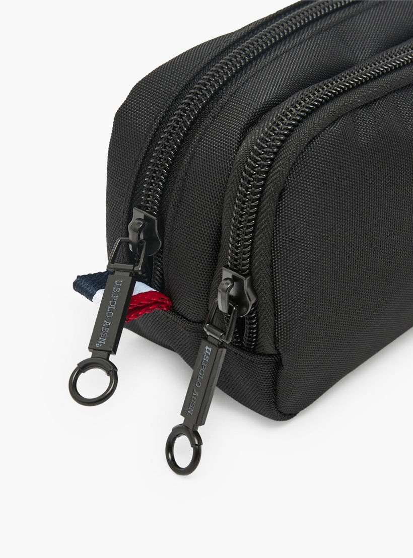 US POLO ASSN. Logo Print Pencil Pouch with Zip Closure-school-stationery-pencilcases-image-5