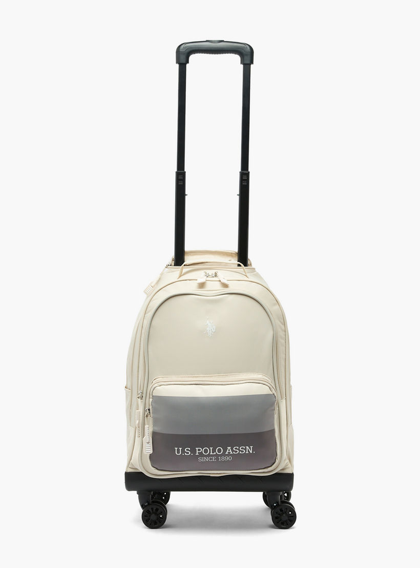 US POLO ASSN. Printed Trolley Backpack for Boys 8-13 Years with Zip Closure - 19 inches-school-bagsandbackpacks-trolleybags-image-10