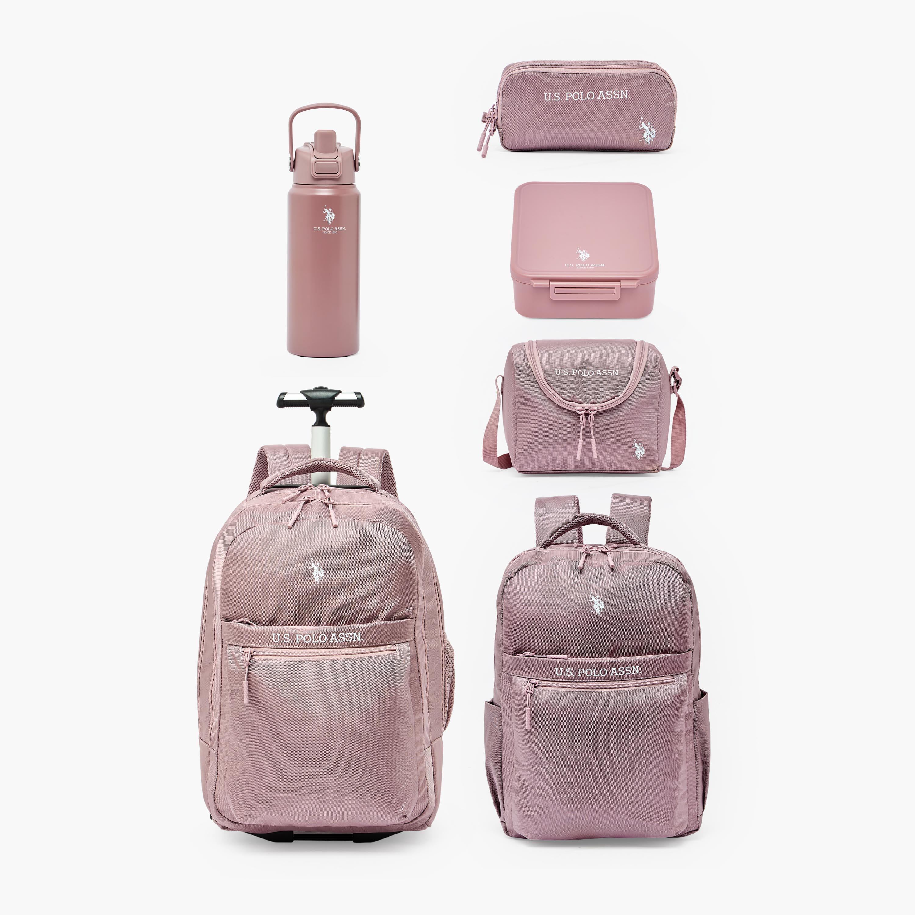 US POLO ASSN. Solid Trolley Backpack for Girls 8-13 Years with Retractable Handle - 19 inches-school-bagsandbackpacks-trolleybags-image-15