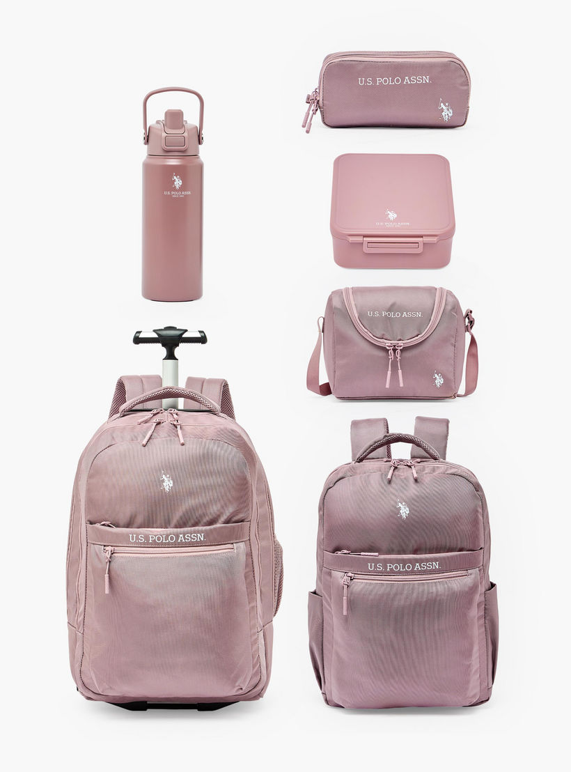 US POLO ASSN. Solid Trolley Backpack for Girls 8-13 Years with Retractable Handle - 19 inches-school-bagsandbackpacks-trolleybags-image-15