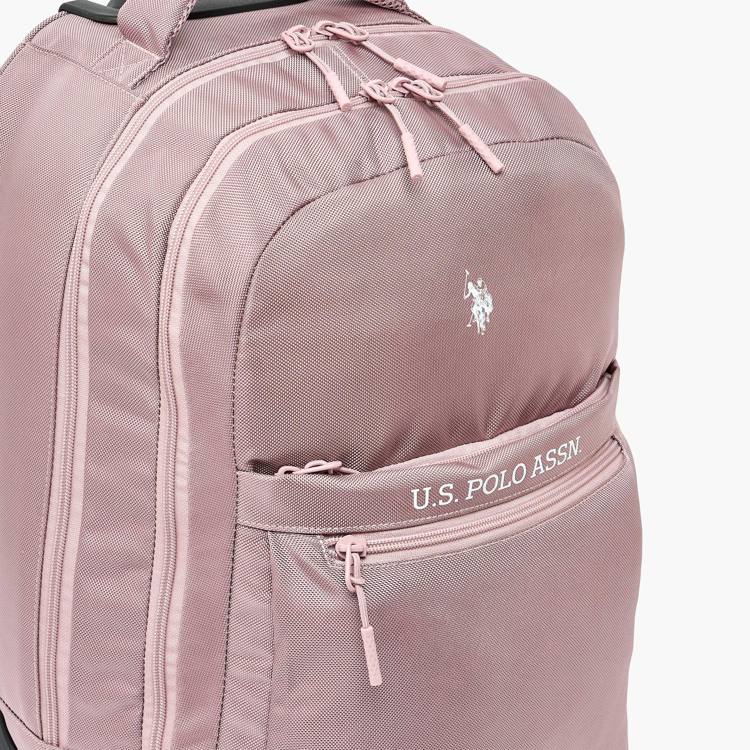 US POLO ASSN. Solid Trolley Backpack for Girls 8-13 Years with Retractable Handle - 19 inches-school-bagsandbackpacks-trolleybags-image-5