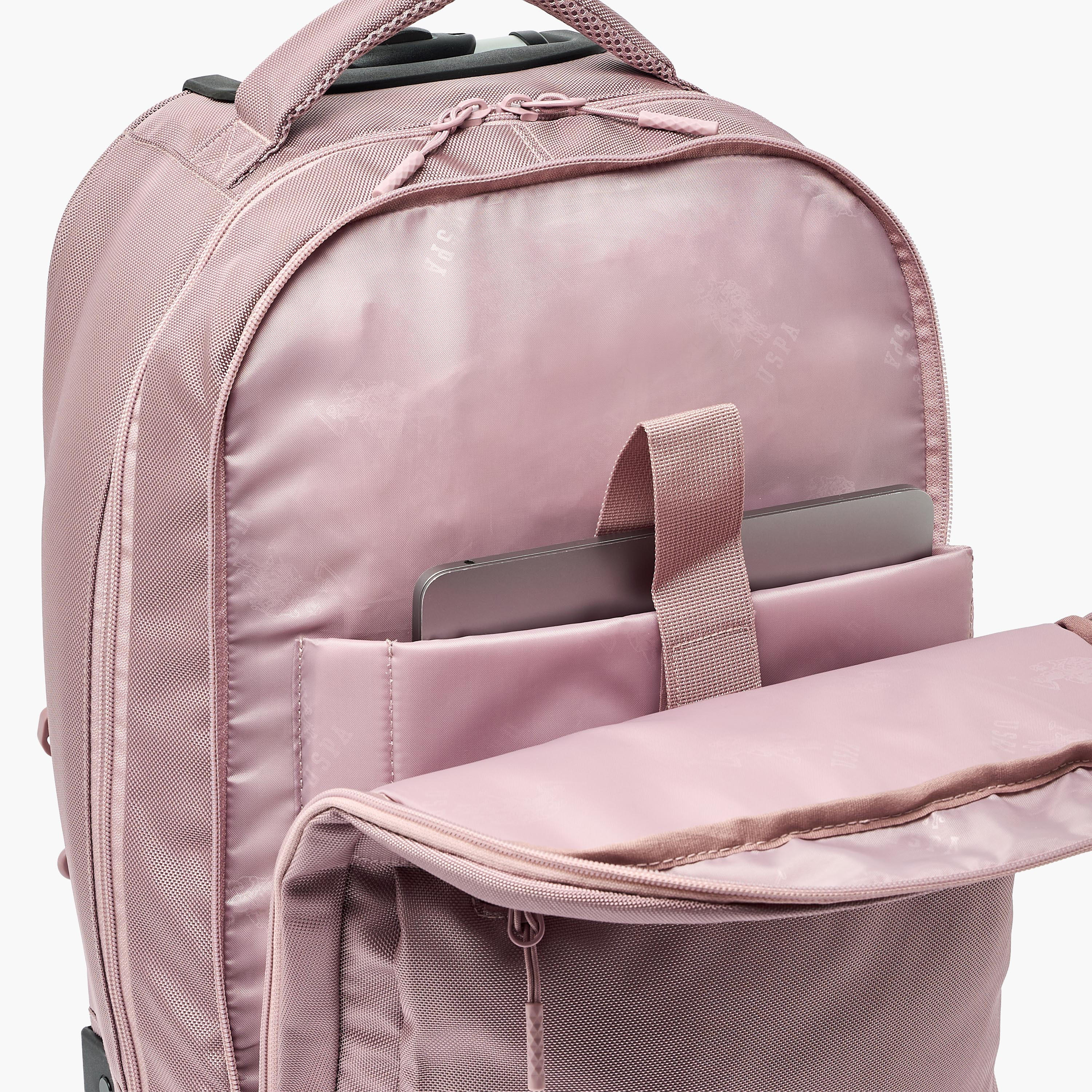 US POLO ASSN. Solid Trolley Backpack for Girls 8-13 Years with Retractable Handle - 19 inches-school-bagsandbackpacks-trolleybags-image-7