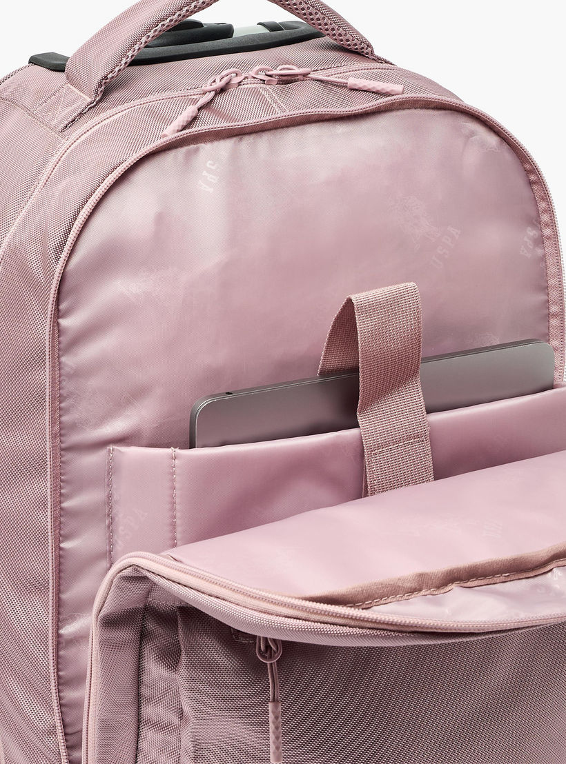 US POLO ASSN. Solid Trolley Backpack for Girls 8-13 Years with Retractable Handle - 19 inches-school-bagsandbackpacks-trolleybags-image-7