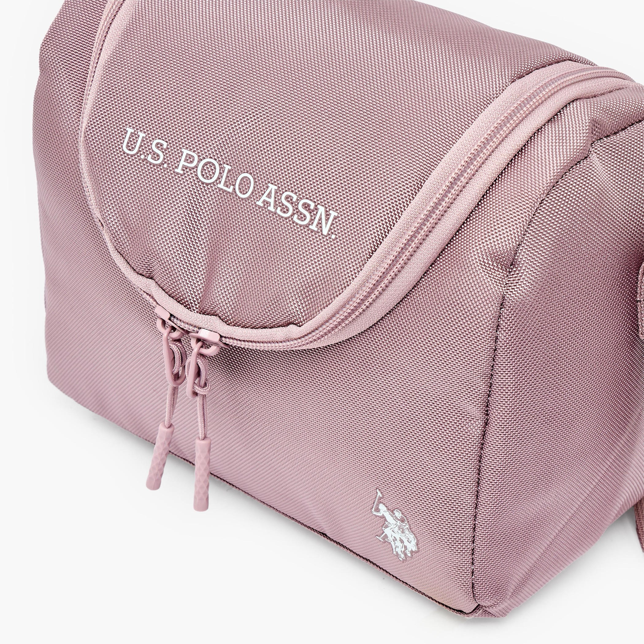 US POLO ASSN. Logo Print Lunch Bag for Girls 8-13 Years with Adjustable Strap-school-lunchessentials-lunchbags-image-3