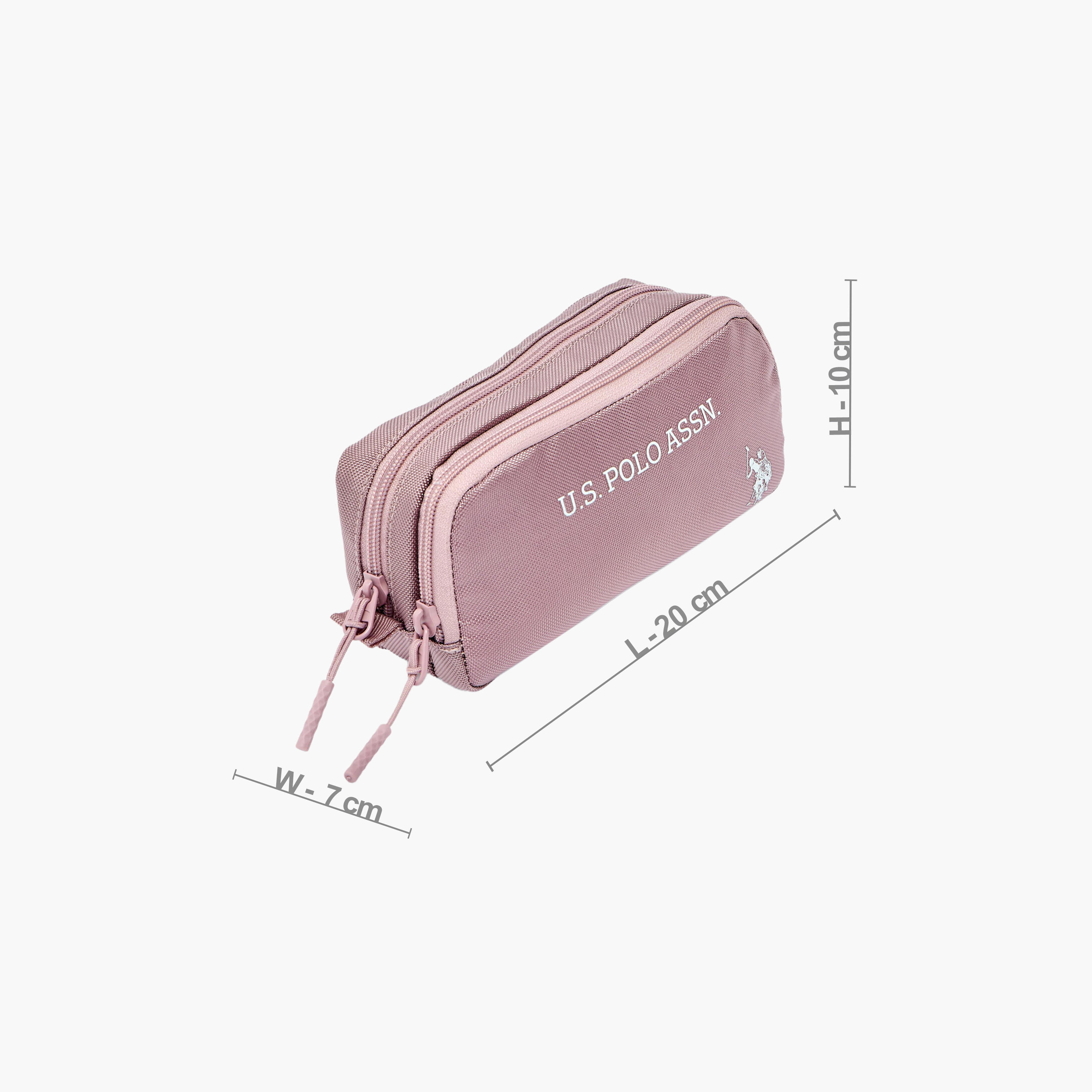 US POLO ASSN. Logo Print Pencil Pouch with 2 Compartments-school-stationery-pencilcases-image-4