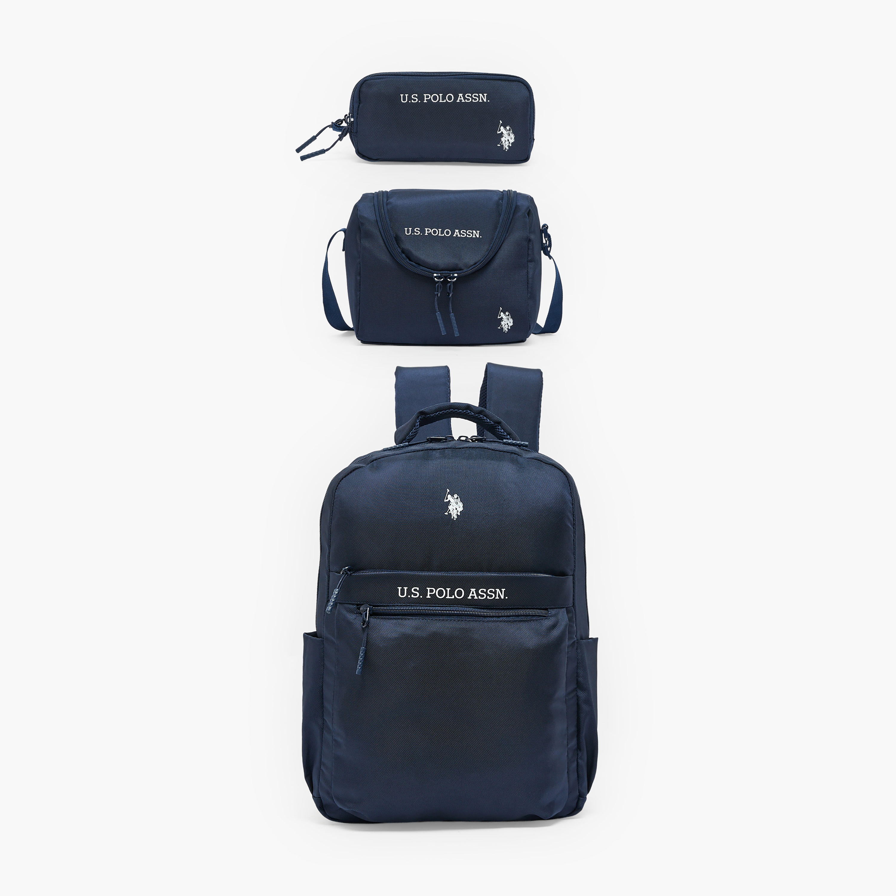 شنطة ظهر بأحزمة كتف مبطنة وبطبعات شعار للبنات من سن 8 -13 سنة من يو إس بولو أسن - 17 بوصة-school-bagsandbackpacks-backpacks-image-11