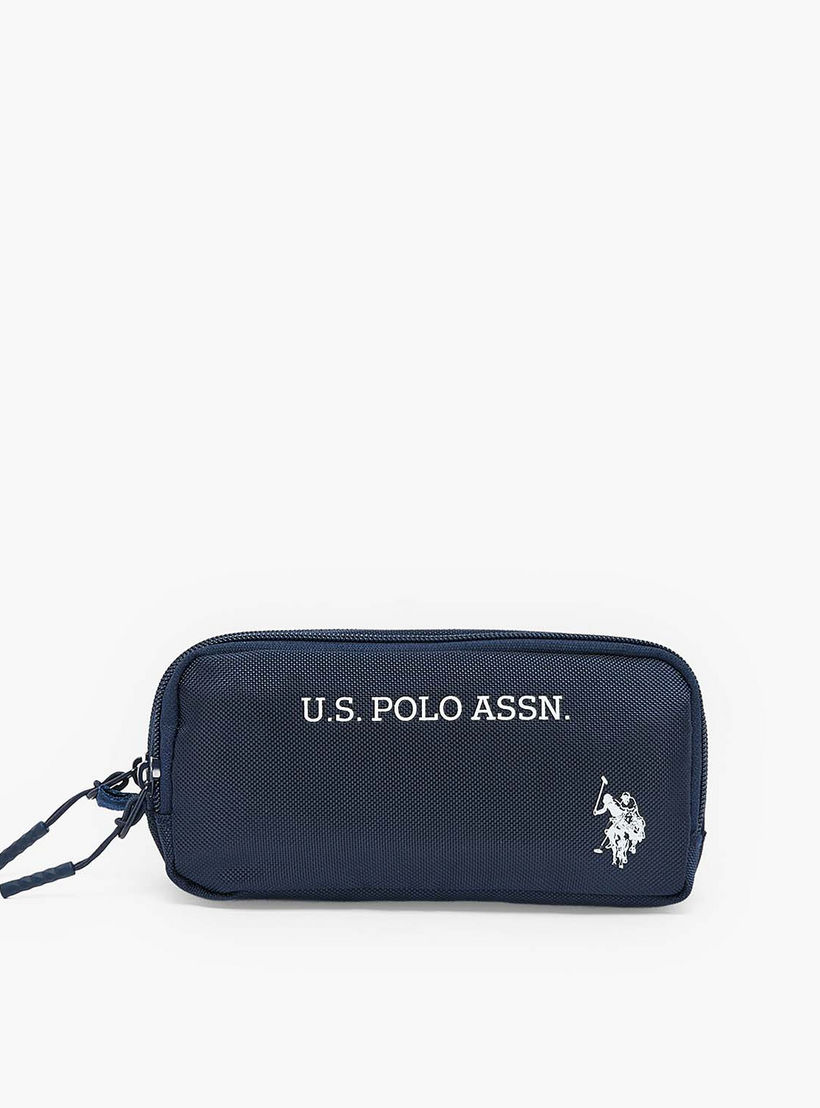 مقلمة بقسمين وطبعات شعار من يو إس بولو أسن-school-stationery-pencilcases-image-1