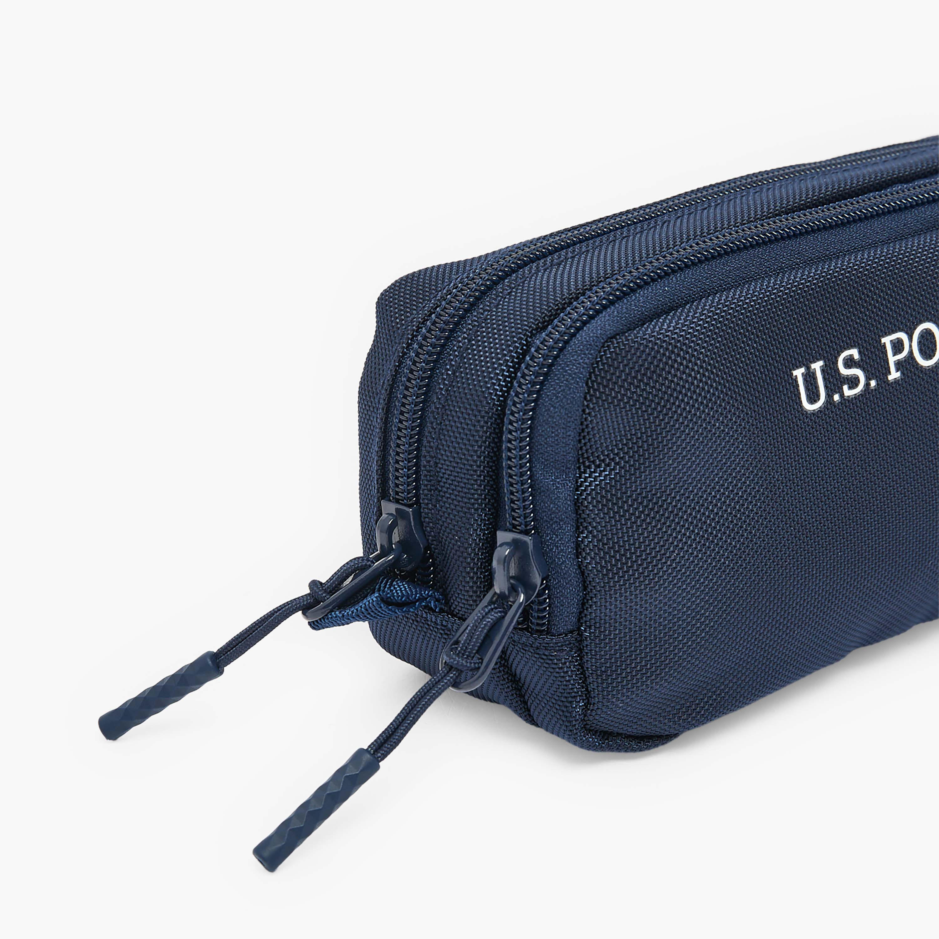مقلمة بقسمين وطبعات شعار من يو إس بولو أسن-school-stationery-pencilcases-image-7