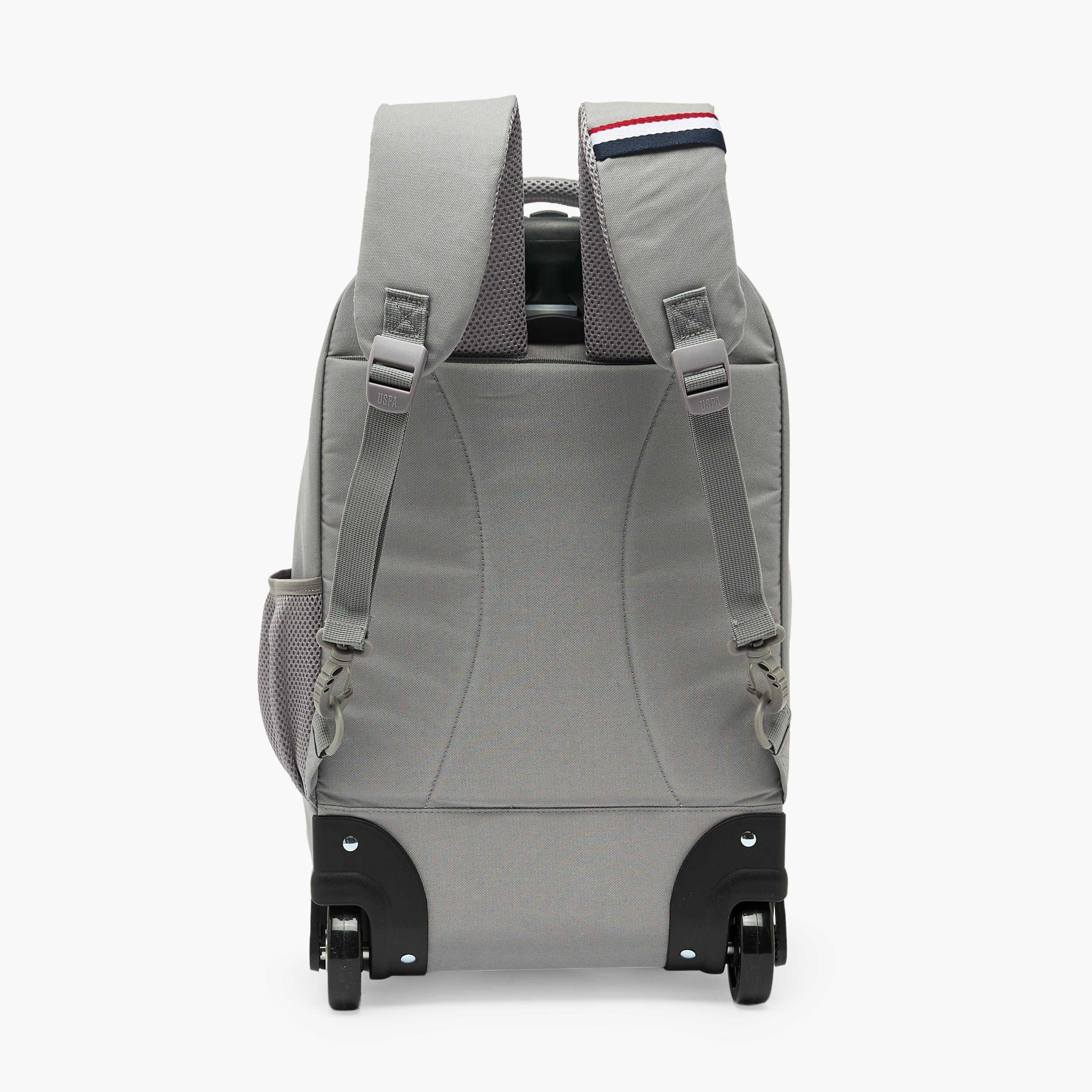 US POLO ASSN. Logo Print Trolley Backpack for Boys 8-13 Years with Retractable Handle - 19 inches-school-bagsandbackpacks-trolleybags-image-10
