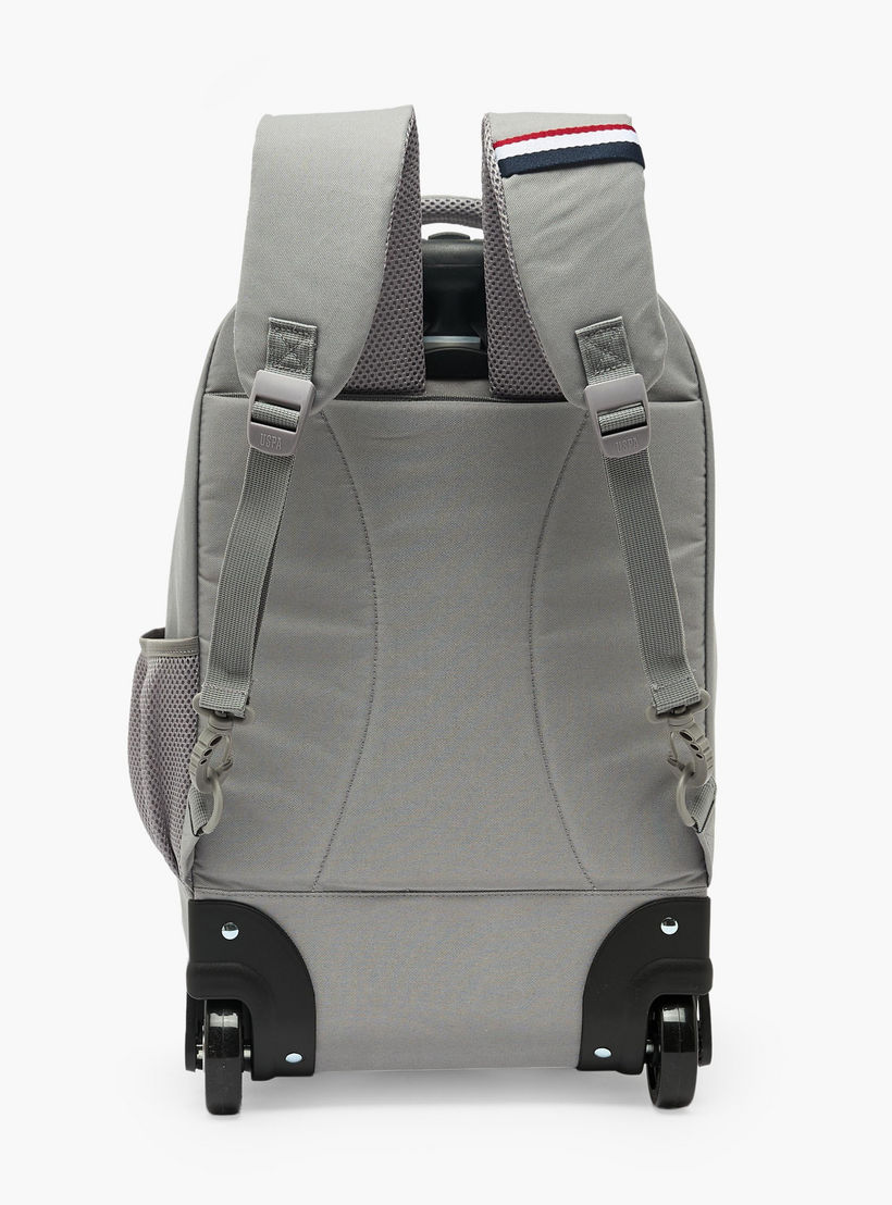 US POLO ASSN. Logo Print Trolley Backpack for Boys 8-13 Years with Retractable Handle - 19 inches-school-bagsandbackpacks-trolleybags-image-10