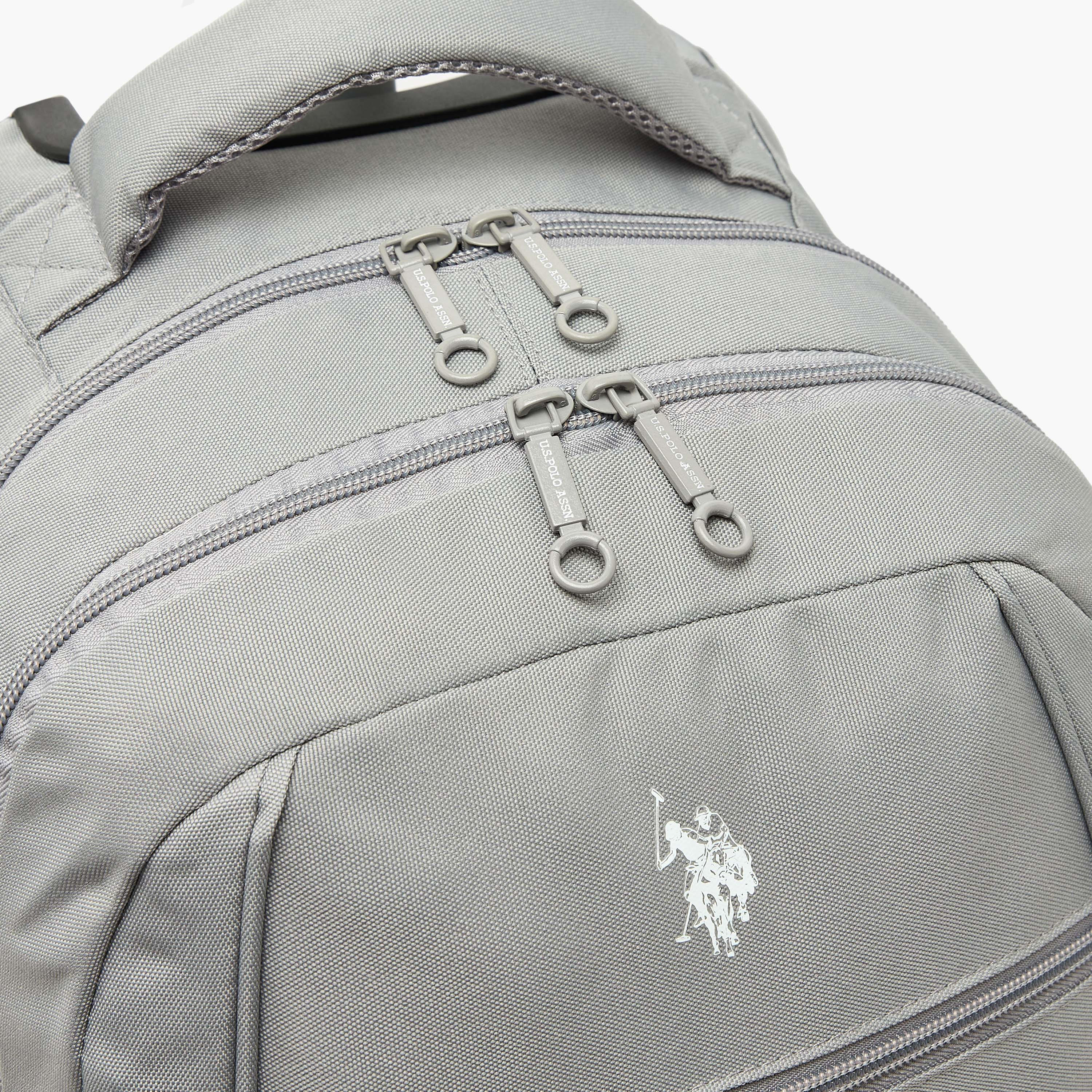 US POLO ASSN. Logo Print Trolley Backpack for Boys 8-13 Years with Retractable Handle - 19 inches-school-bagsandbackpacks-trolleybags-image-4