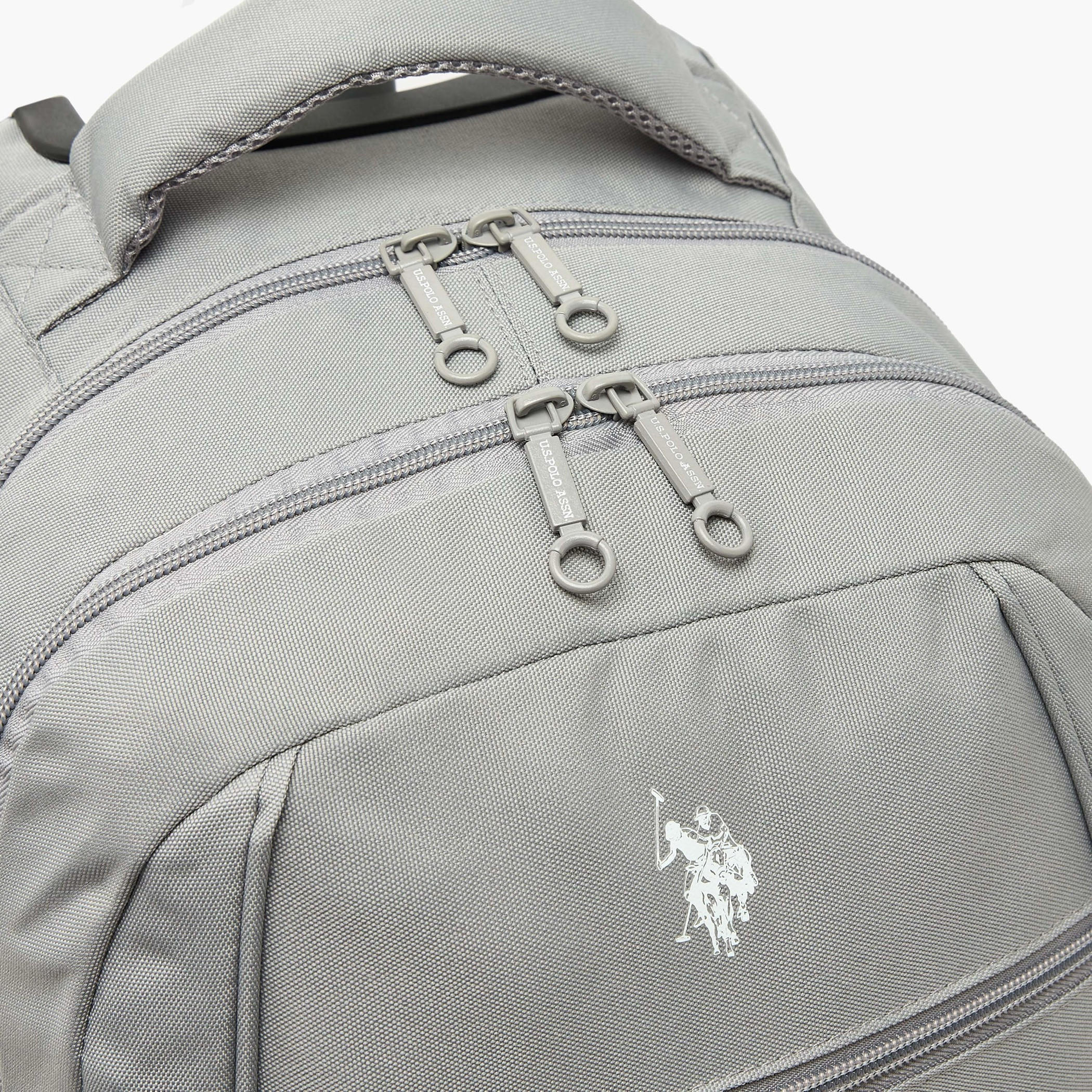 US POLO ASSN. Logo Print Trolley Backpack for Boys 8-13 Years with Retractable Handle - 19 inches-school-bagsandbackpacks-trolleybags-image-5
