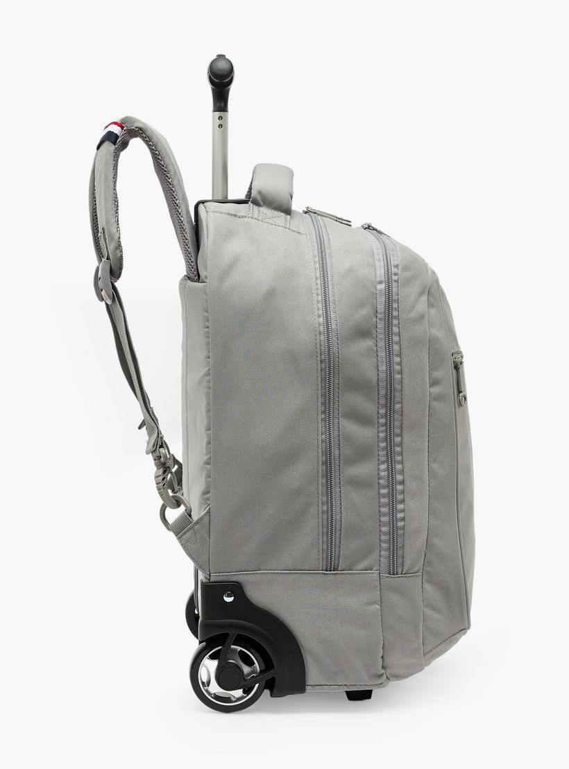 US POLO ASSN. Logo Print Trolley Backpack for Boys 8-13 Years with Retractable Handle - 19 inches-school-bagsandbackpacks-trolleybags-image-9