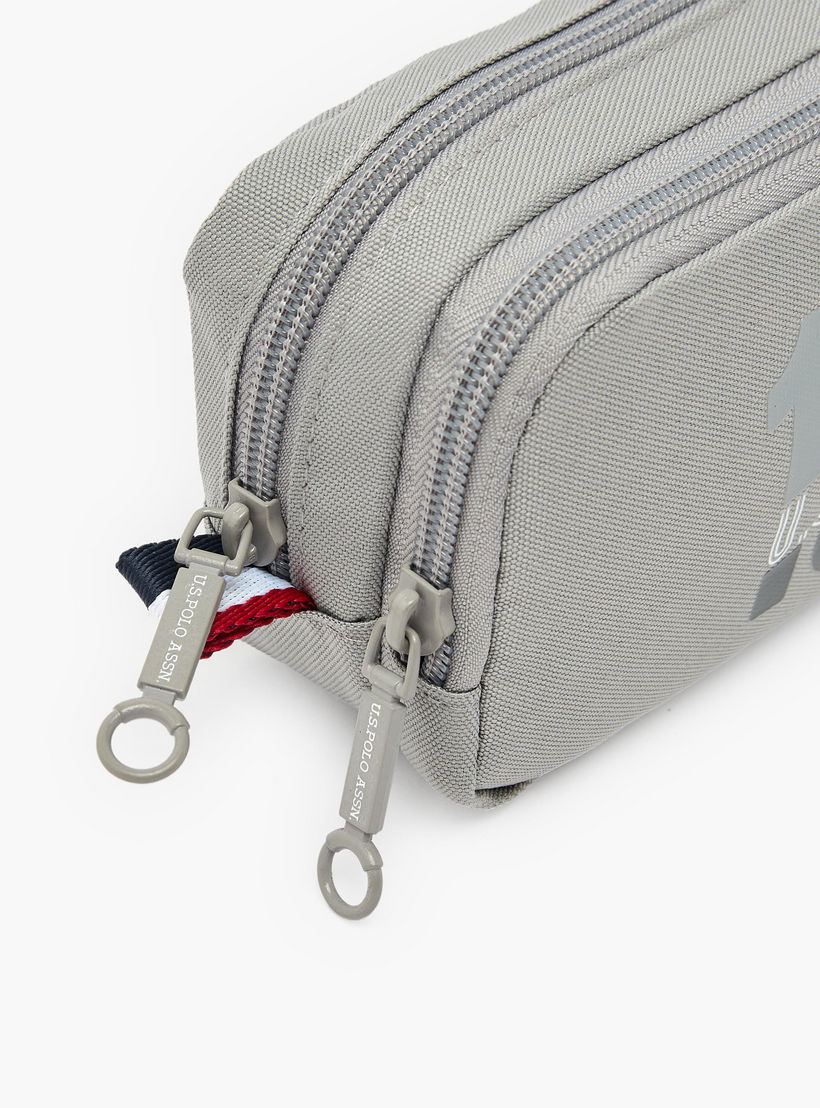 US POLO ASSN. Logo Print Pencil Pouch with Zip Closure-school-stationery-pencilcases-image-5