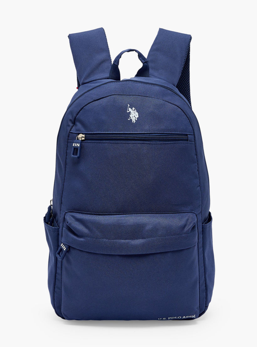 شنطة ظهر سادة بسحابات إغلاق للأولاد من سن 8 -13 سنة من يو إس بولو أسن - 18 بوصة-school-bagsandbackpacks-backpacks-image-1