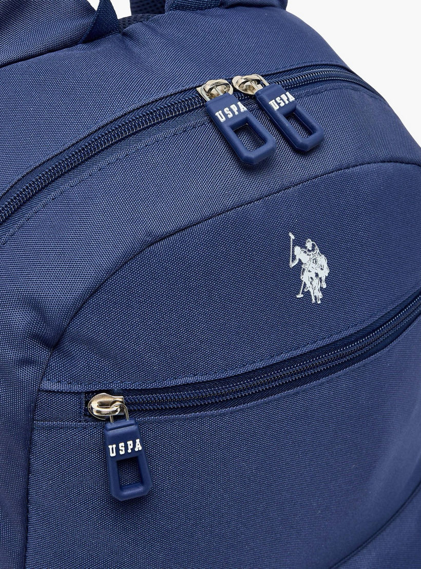 شنطة ظهر سادة بسحابات إغلاق للأولاد من سن 8 -13 سنة من يو إس بولو أسن - 18 بوصة-school-bagsandbackpacks-backpacks-image-4
