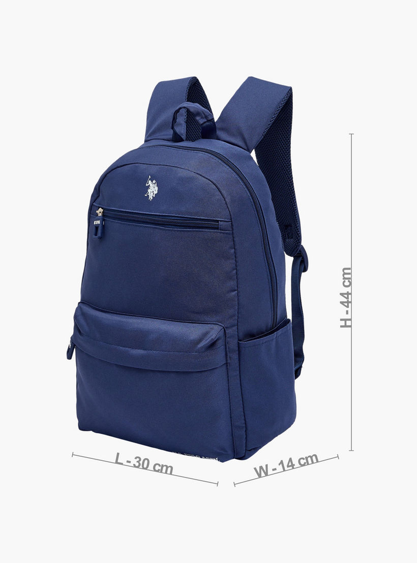 شنطة ظهر سادة بسحابات إغلاق للأولاد من سن 8 -13 سنة من يو إس بولو أسن - 18 بوصة-school-bagsandbackpacks-backpacks-image-7