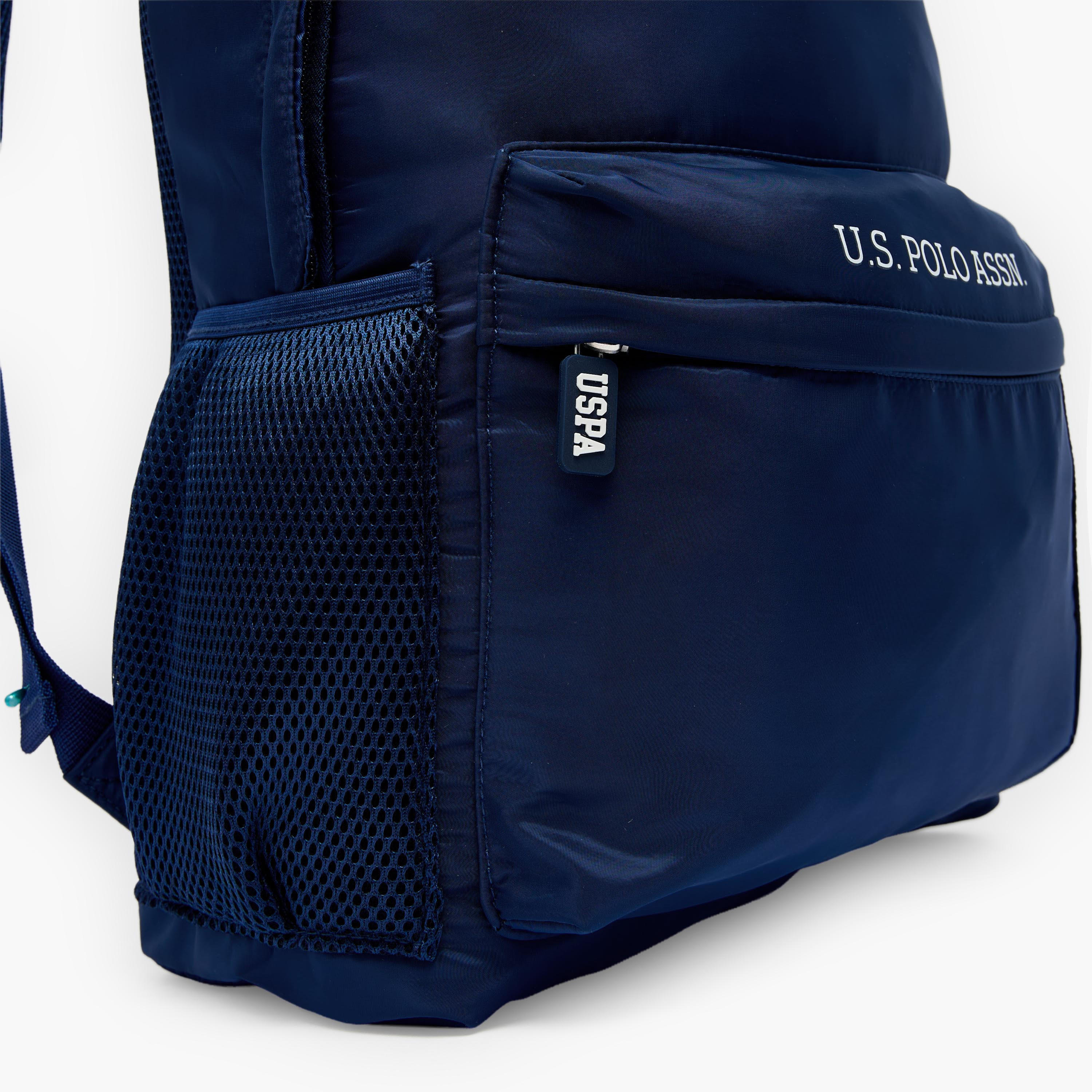 US POLO ASSN. Logo Print Backpack for Boys 8-13 Years with Adjustable Shoulder Straps - 18 inches-school-bagsandbackpacks-backpacks-image-7