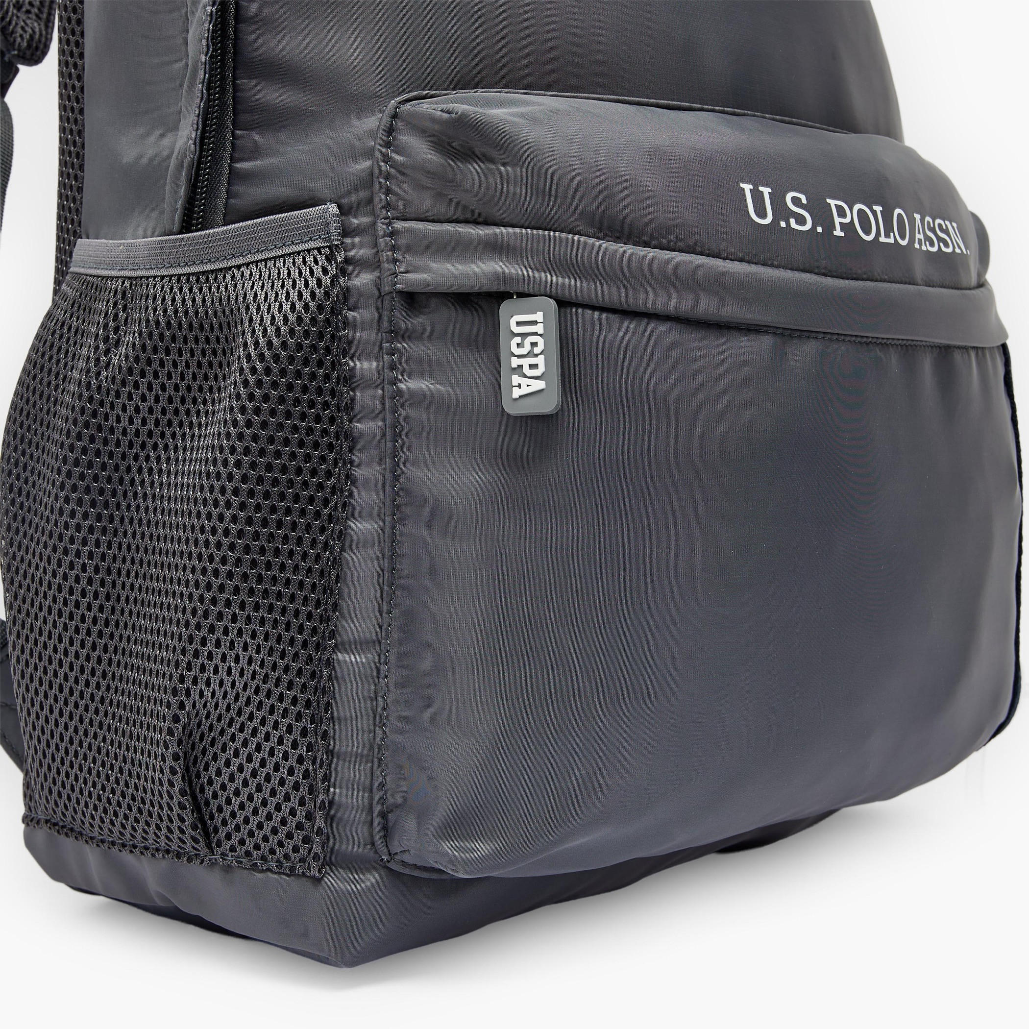 US POLO ASSN. Logo Print Backpack for Boys 8-13 Years with Adjustable Shoulder Straps - 18 inches-school-bagsandbackpacks-backpacks-image-4