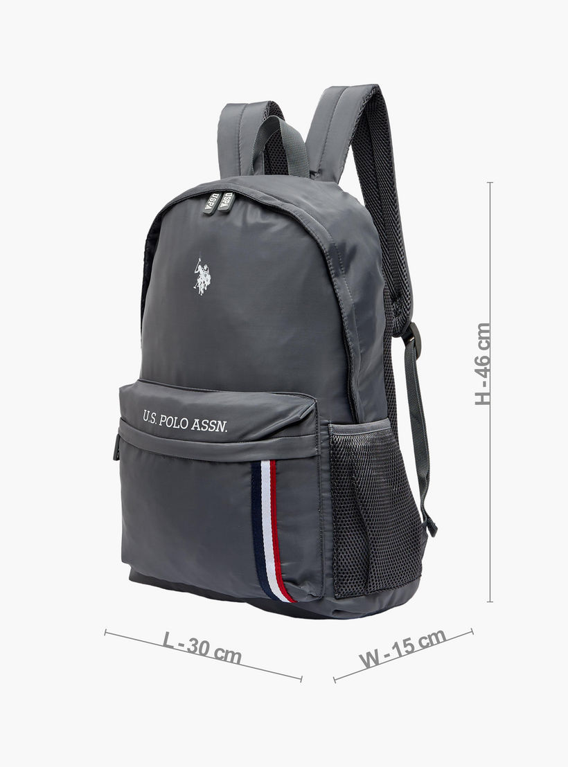 US POLO ASSN. Logo Print Backpack for Boys 8-13 Years with Adjustable Shoulder Straps - 18 inches-school-bagsandbackpacks-backpacks-image-6