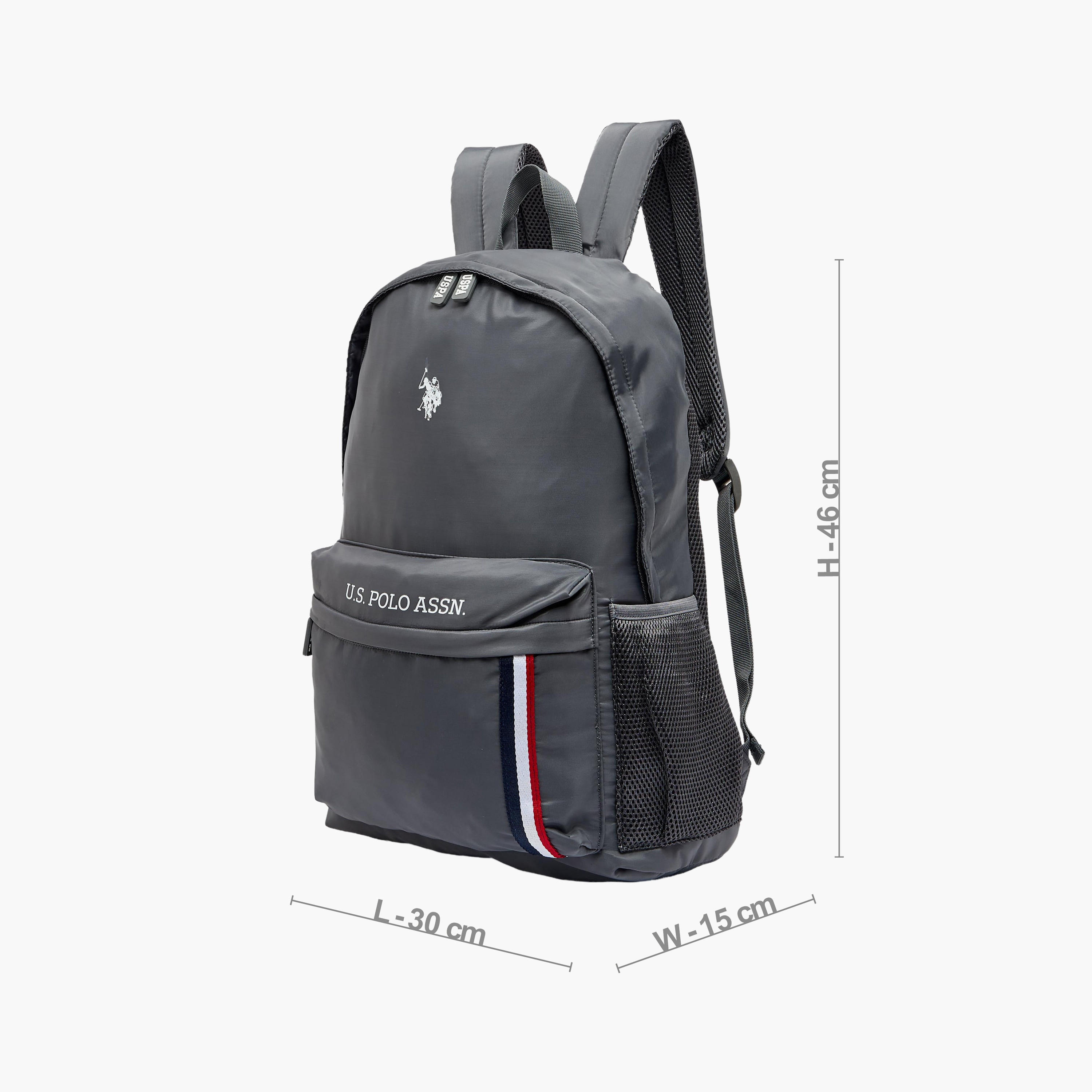 US POLO ASSN. Logo Print Backpack for Boys 8-13 Years with Adjustable Shoulder Straps - 18 inches-school-bagsandbackpacks-backpacks-image-7