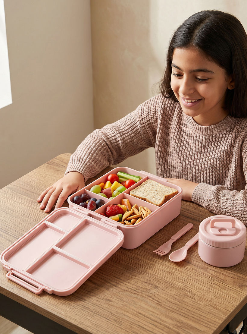 صندوق غداء بنتو سادة مع وعاء شوربة للبنات من يو إس بولو أسن - 1.7 لتر-school-lunchessentials-lunchboxes-image-3