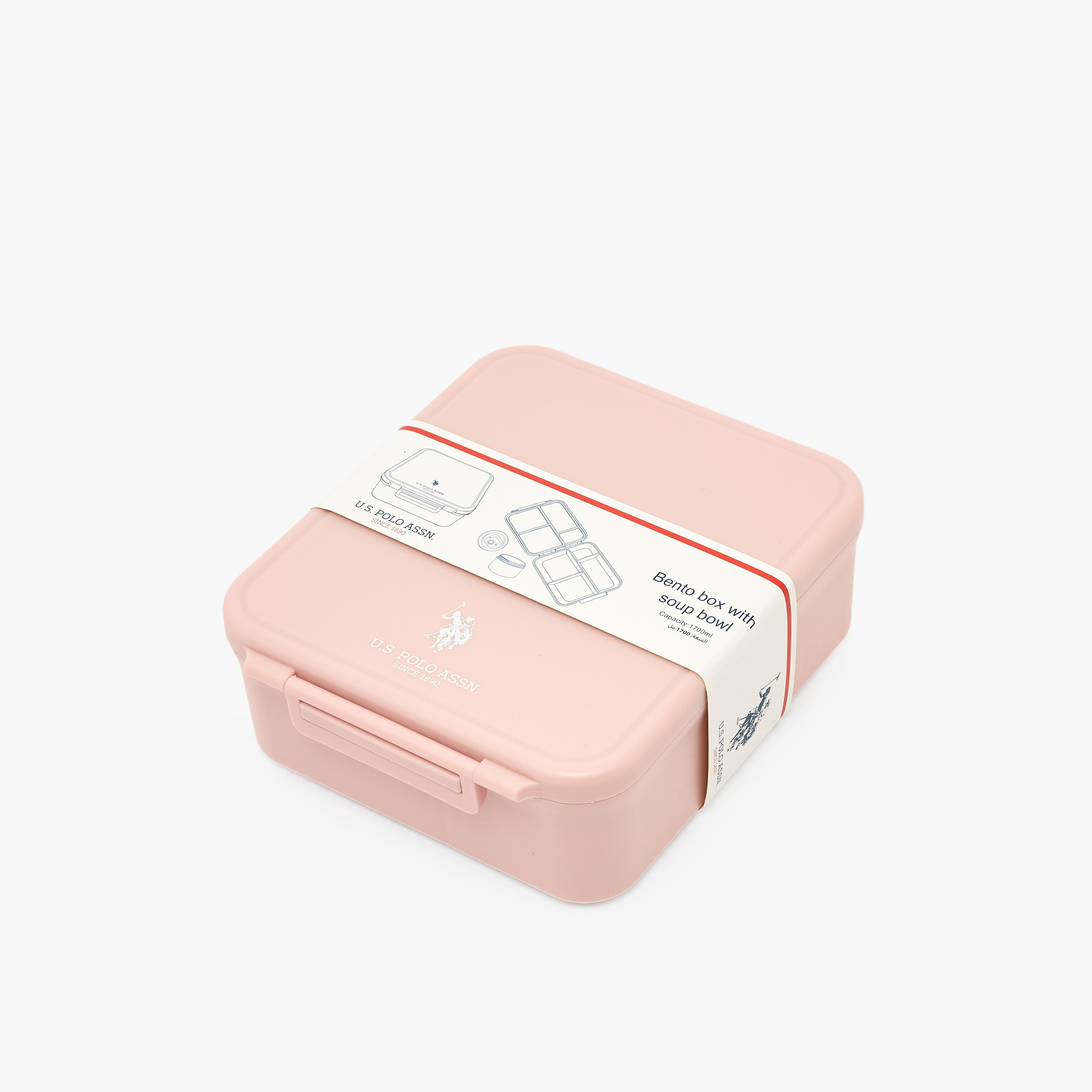 صندوق غداء بنتو سادة مع وعاء شوربة للبنات من يو إس بولو أسن - 1.7 لتر-school-lunchessentials-lunchboxes-image-9