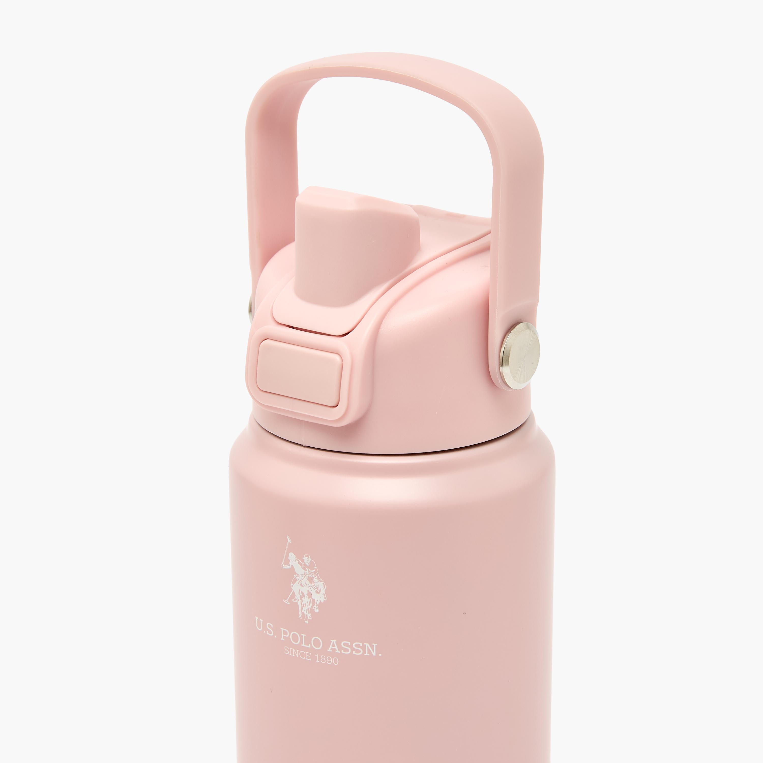 US POLO ASSN. Solid Stainless Steel Water Bottle with Spout and Handle - 720 ml-school-waterbottles-image-4
